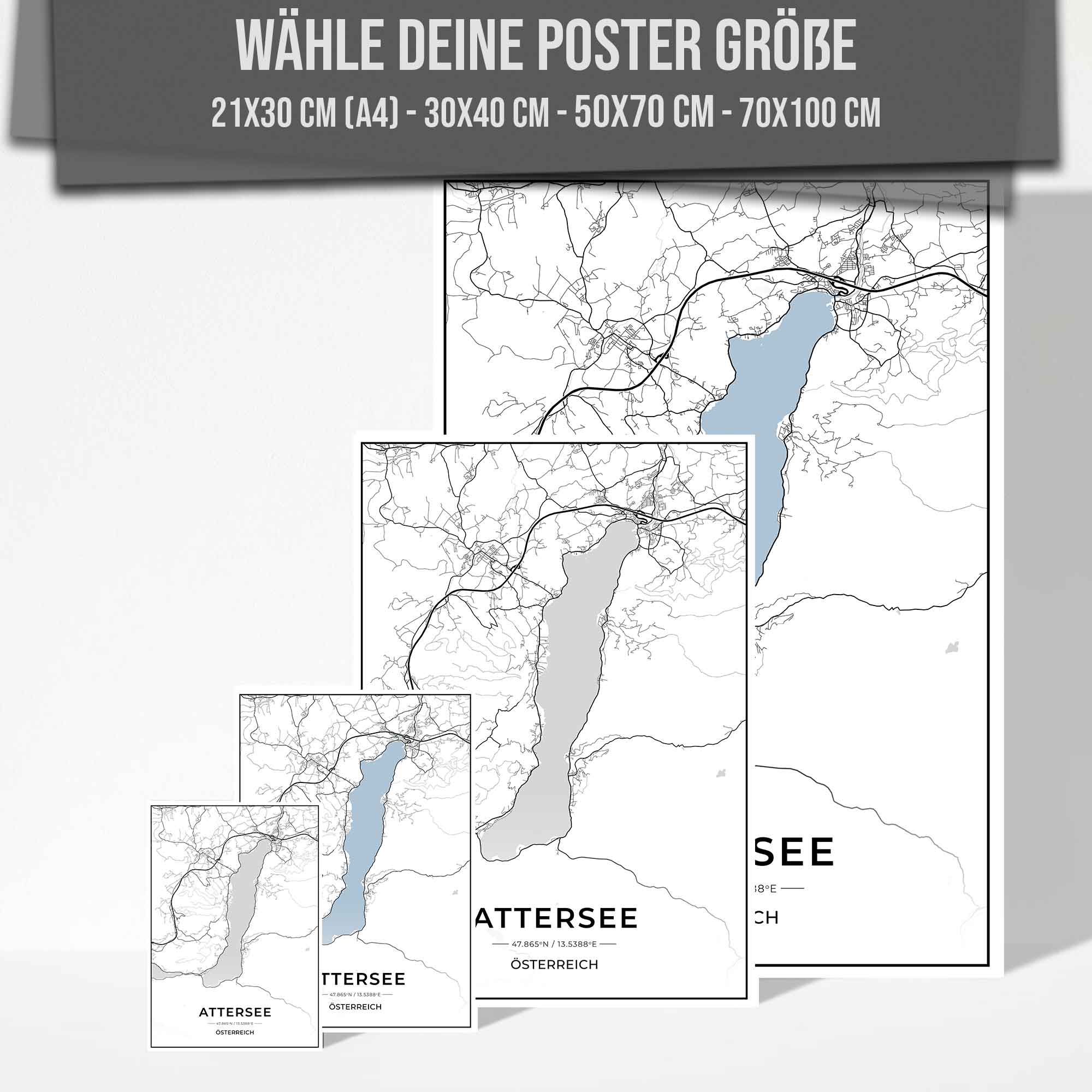 See Karten Poster - Attersee