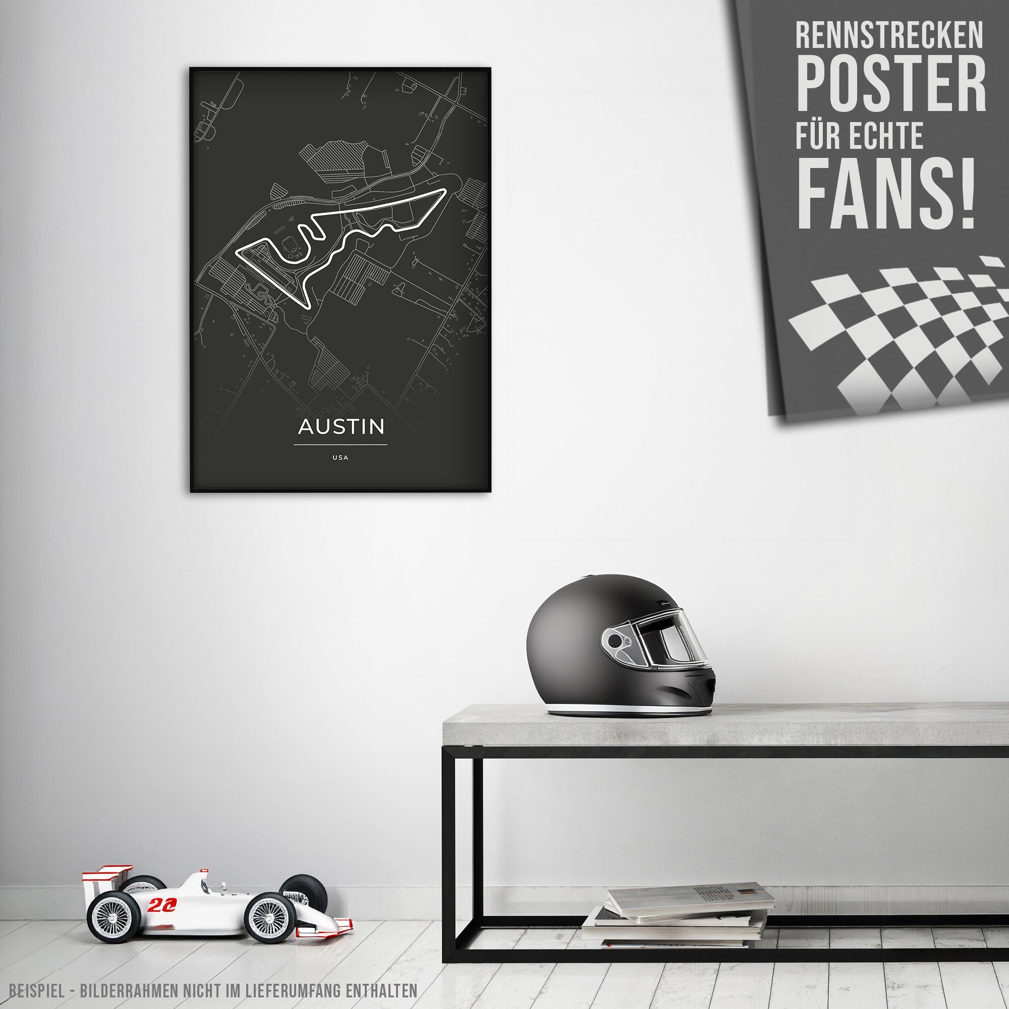 Rennstrecke Poster - Austin - Motorsport Karte