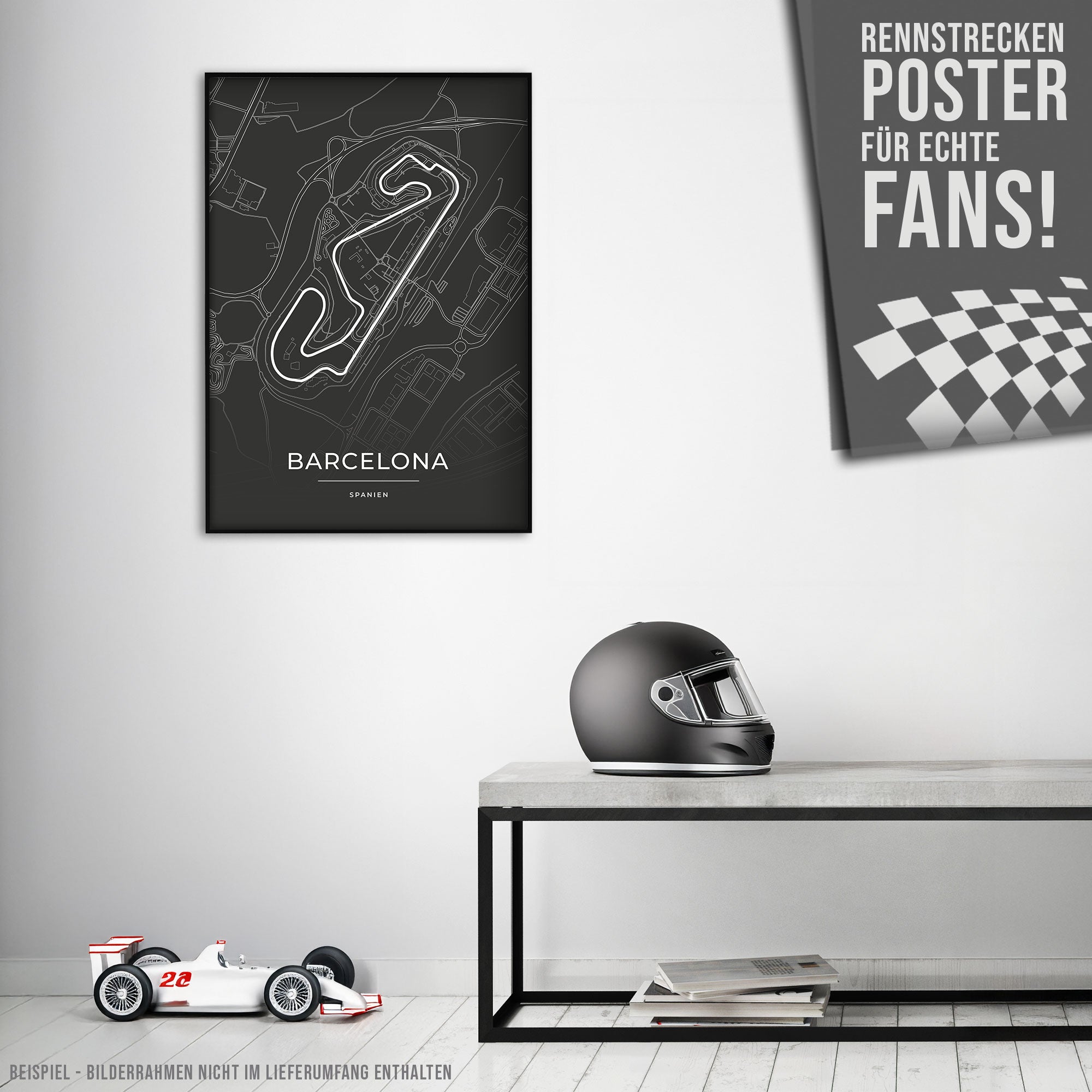 Rennstrecke Poster - Barcelona - Motorsport Karte