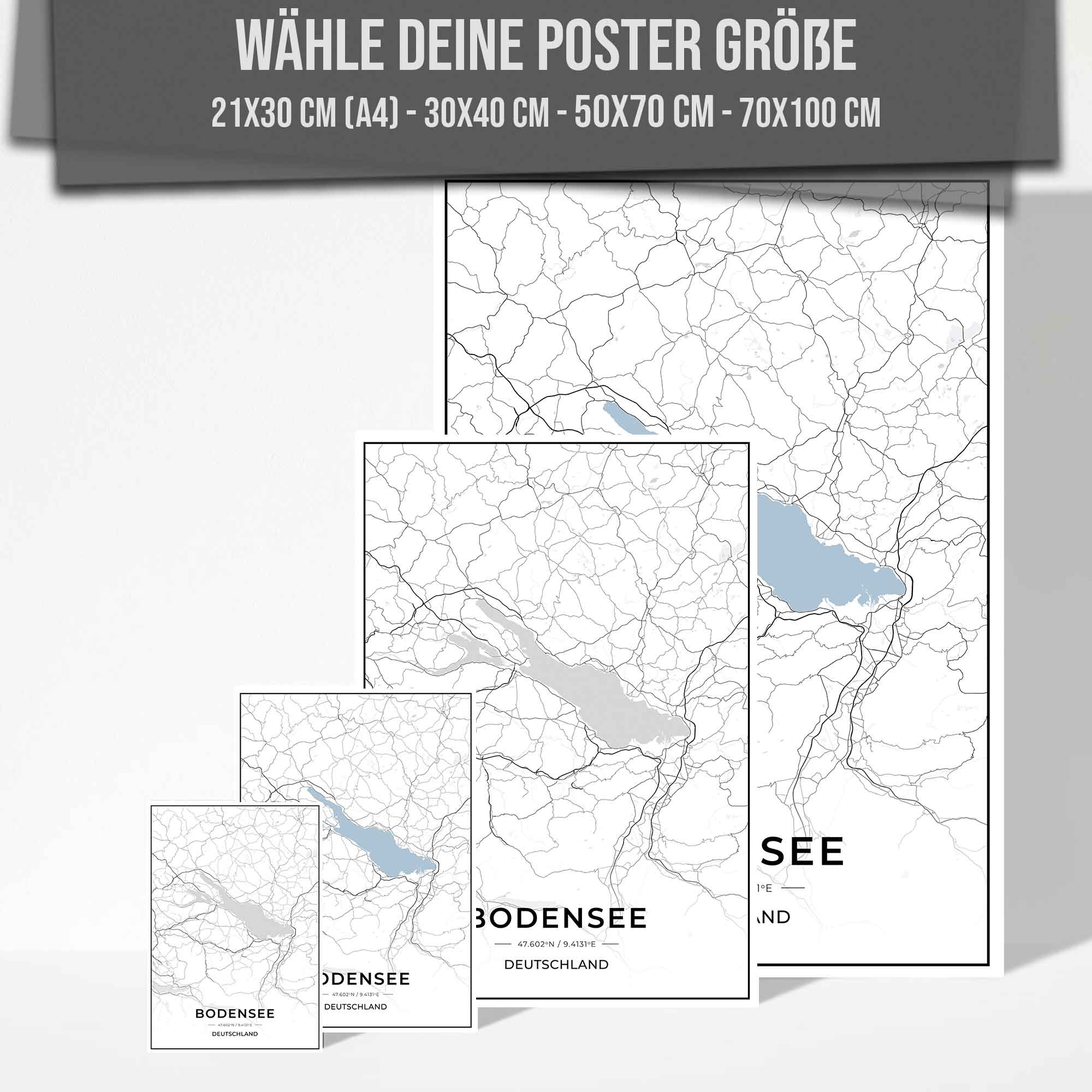 See Karten Poster - Bodensee