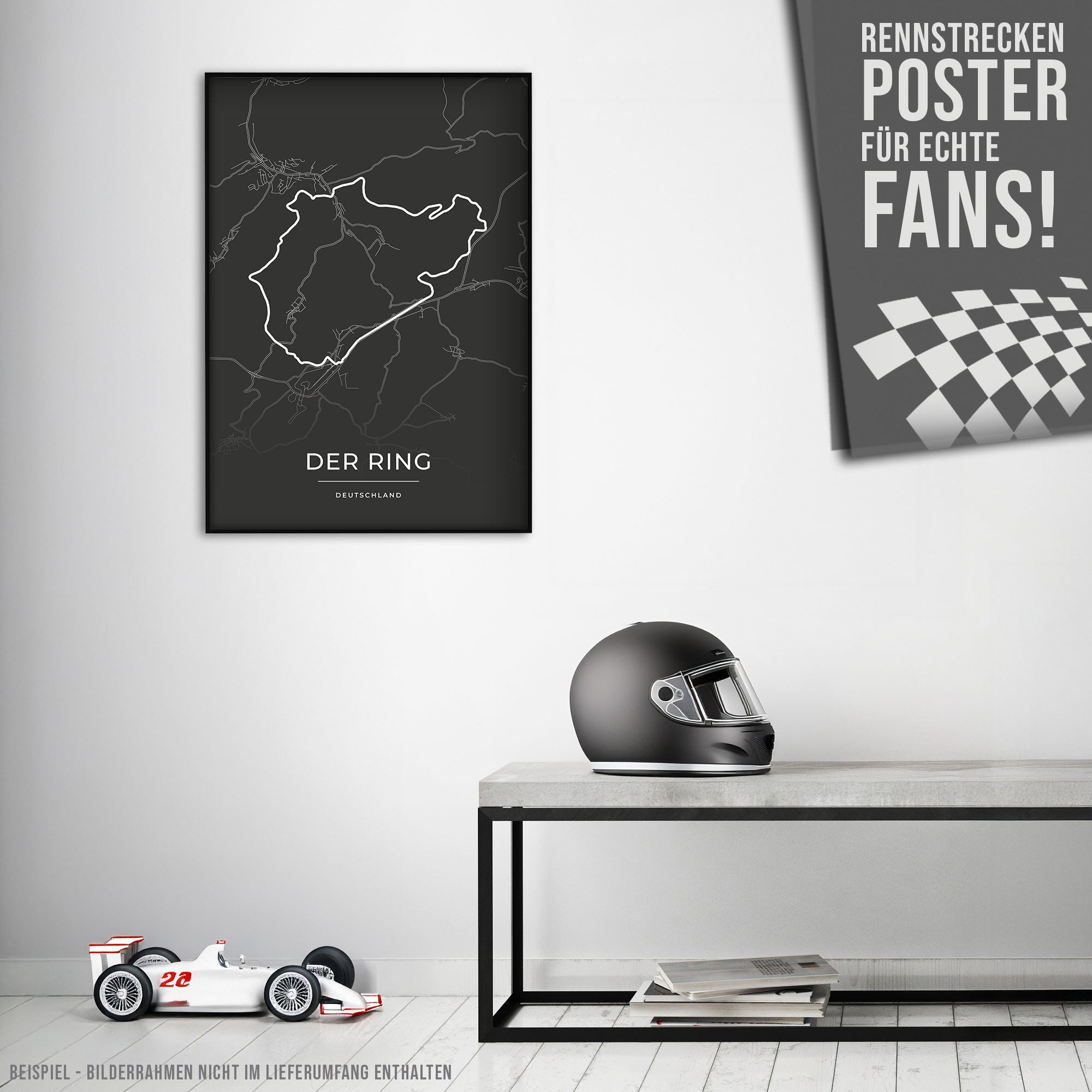 Rennstrecke Poster - Nürburg Der Ring - Motorsport Karte