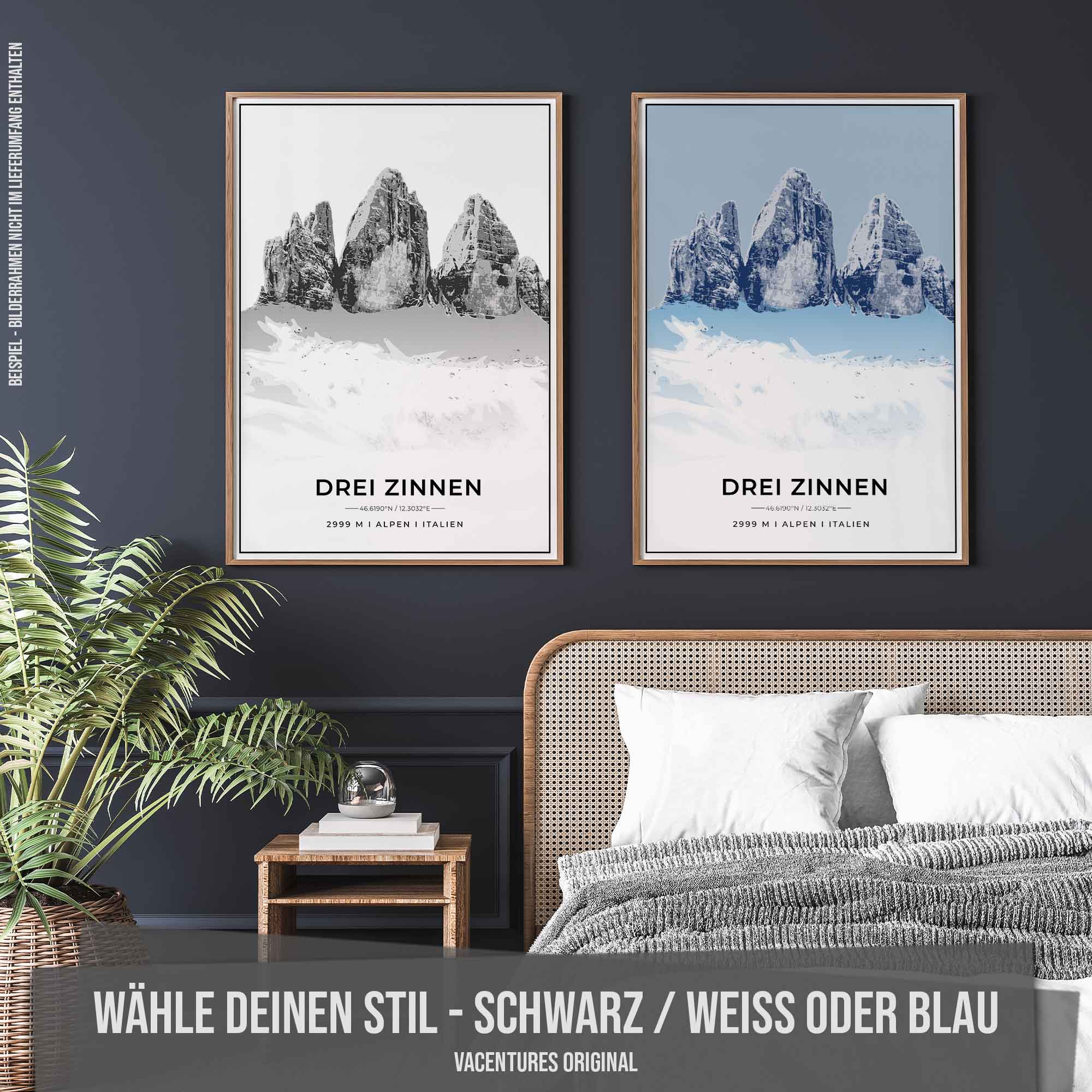 Berge Poster - Drei Zinnen