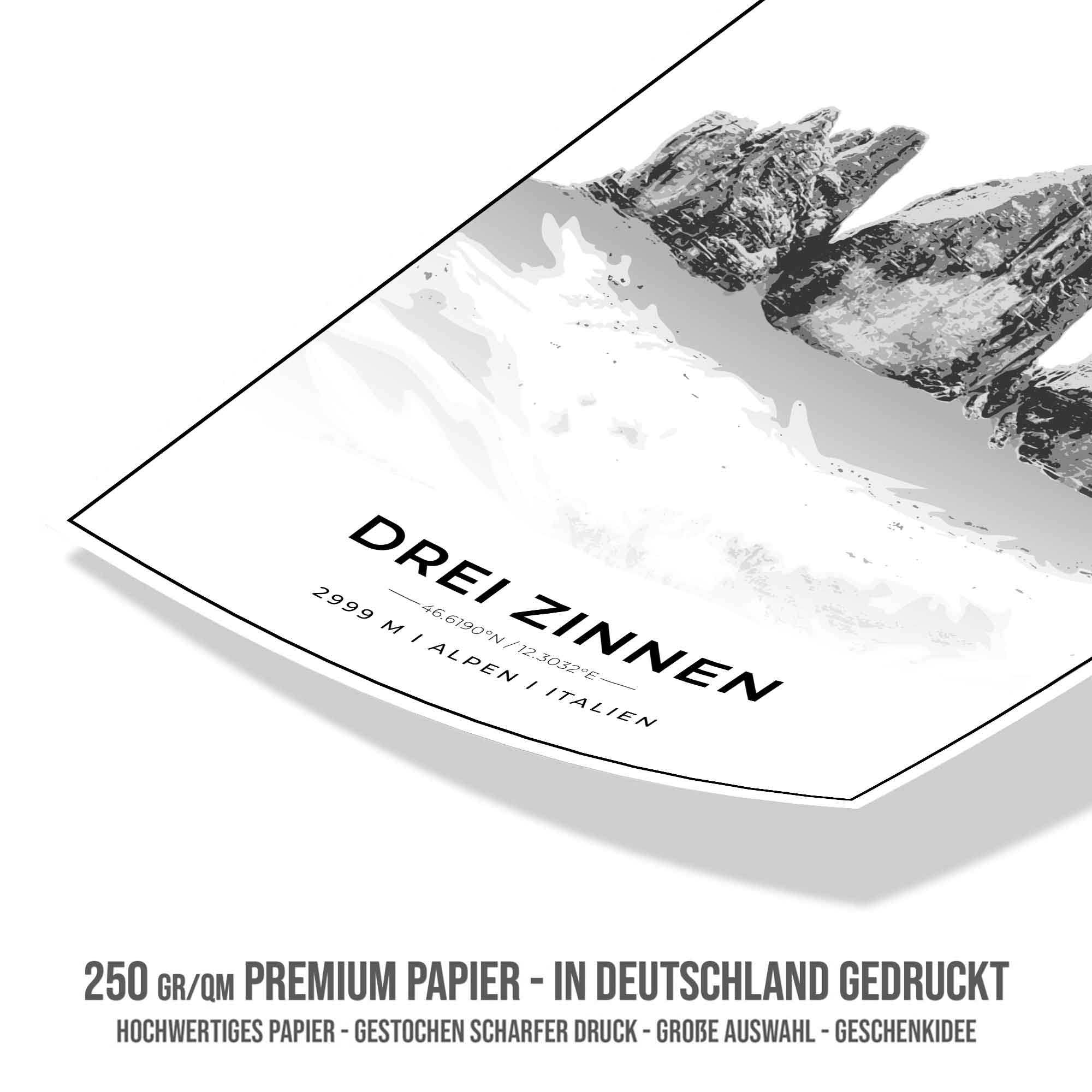Berge Poster - Drei Zinnen
