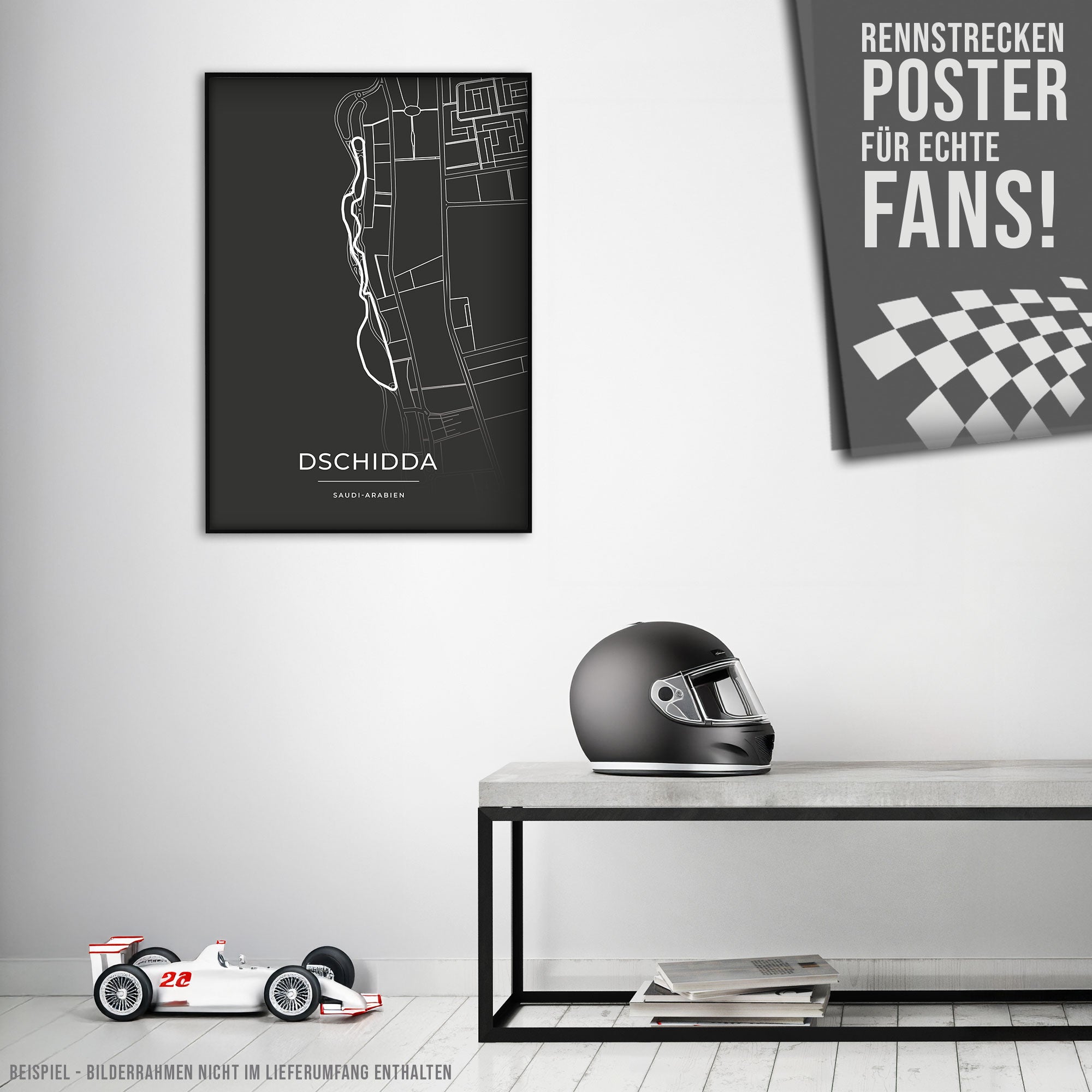 Rennstrecke Poster - Dschidda - Motorsport Karte
