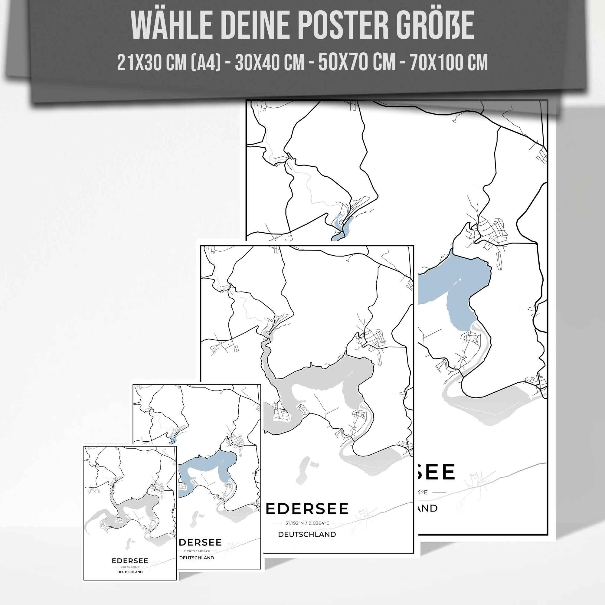 See Karten Poster - Edersee