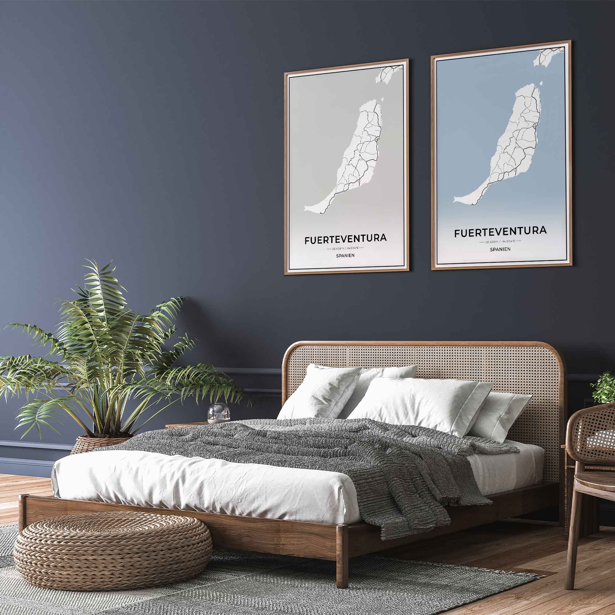 Insel Karten Poster - Fuerteventura