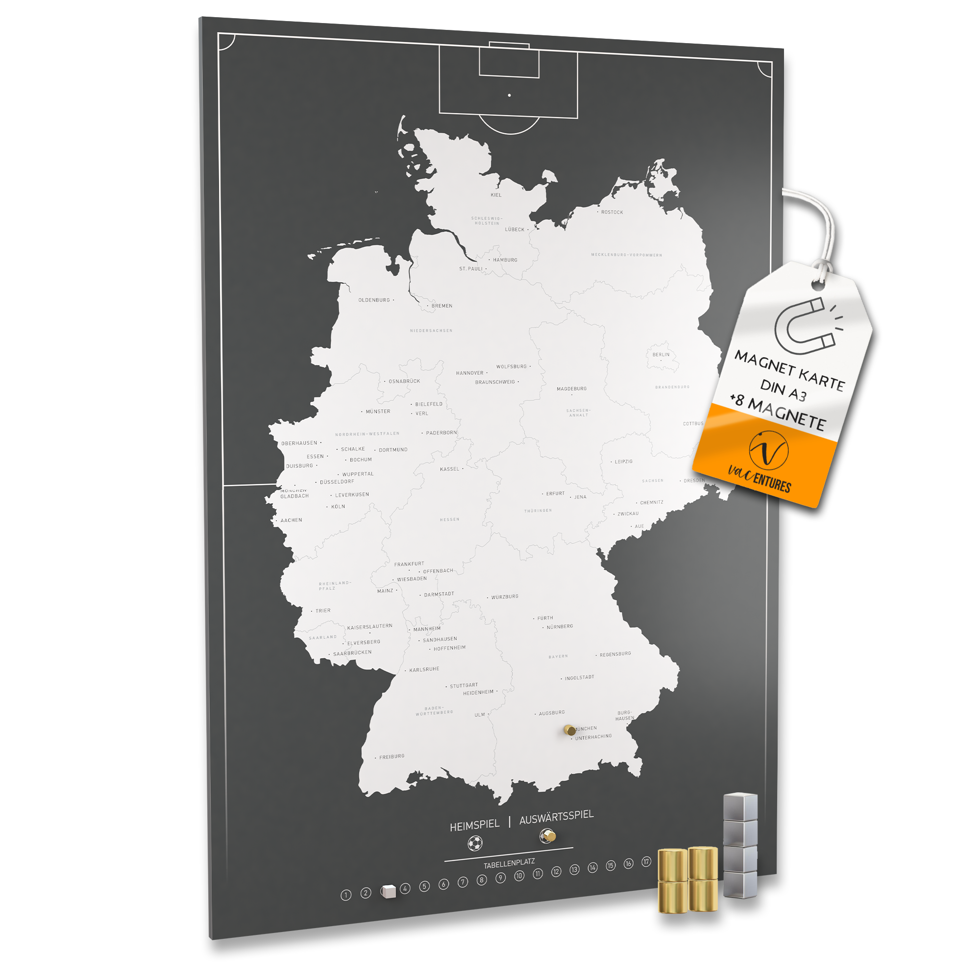 Die Fußball Deutschland Karte