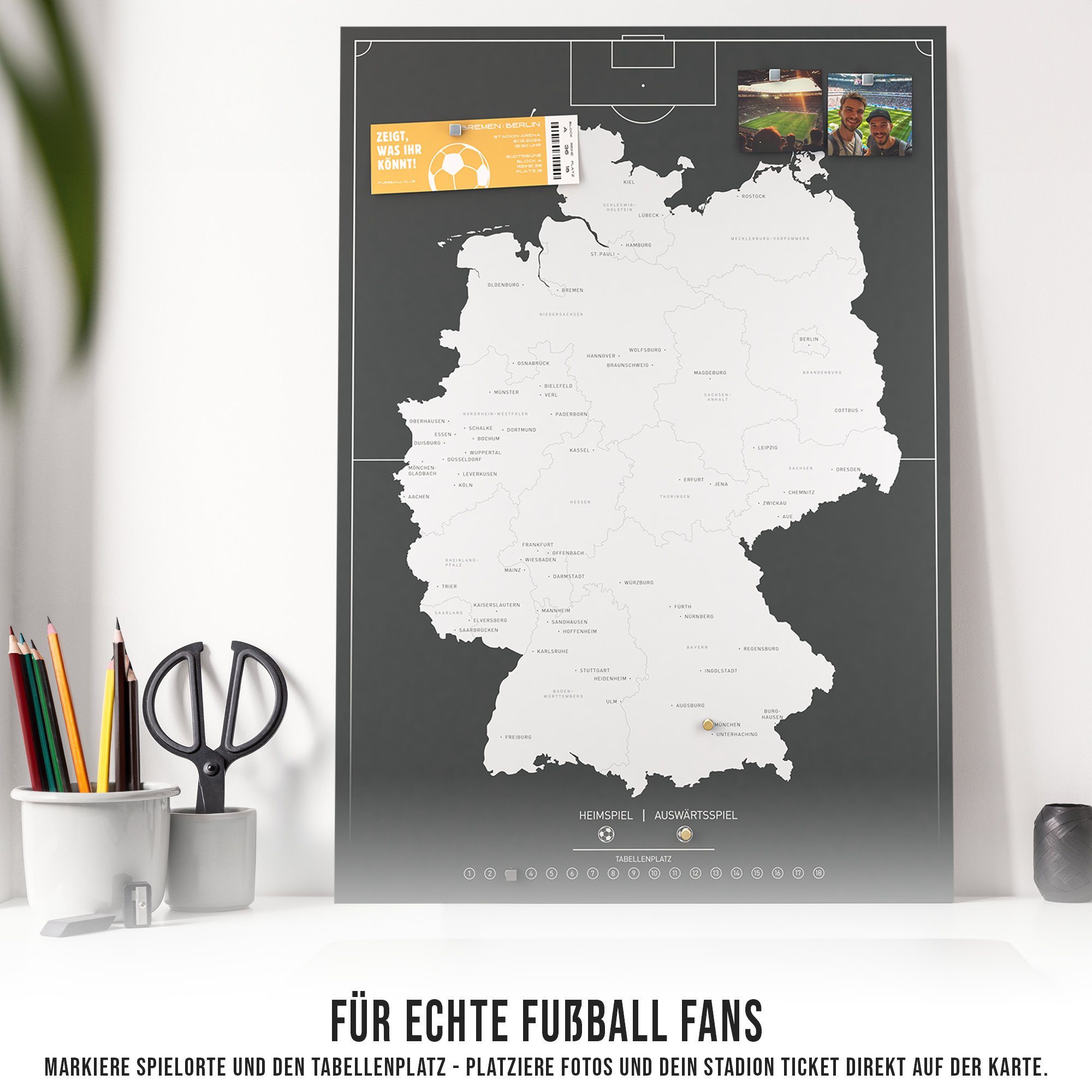 Die Fußball Deutschland Karte