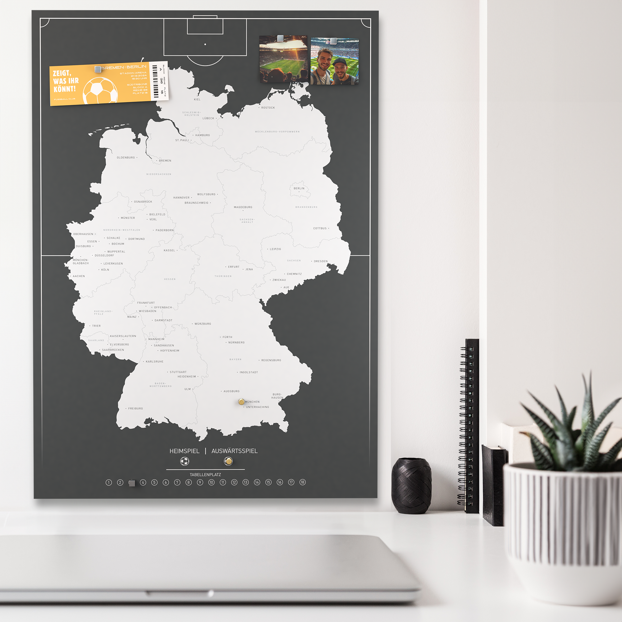 Die Fußball Deutschland Karte