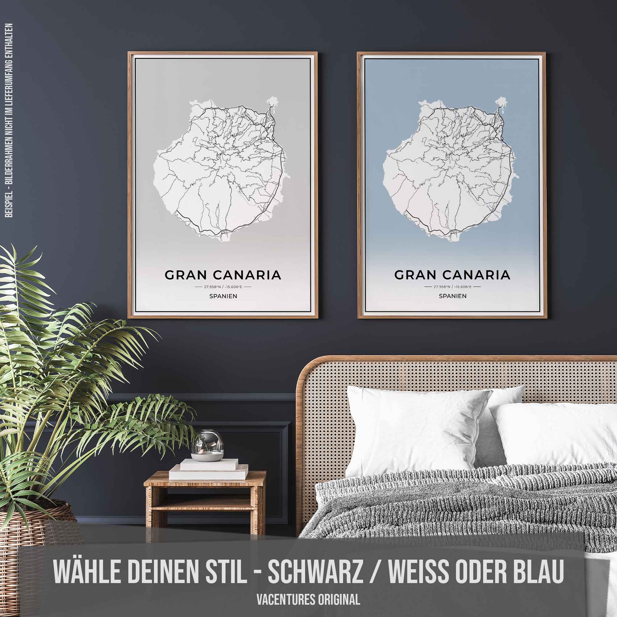 Insel Karten Poster - Gran Canaria