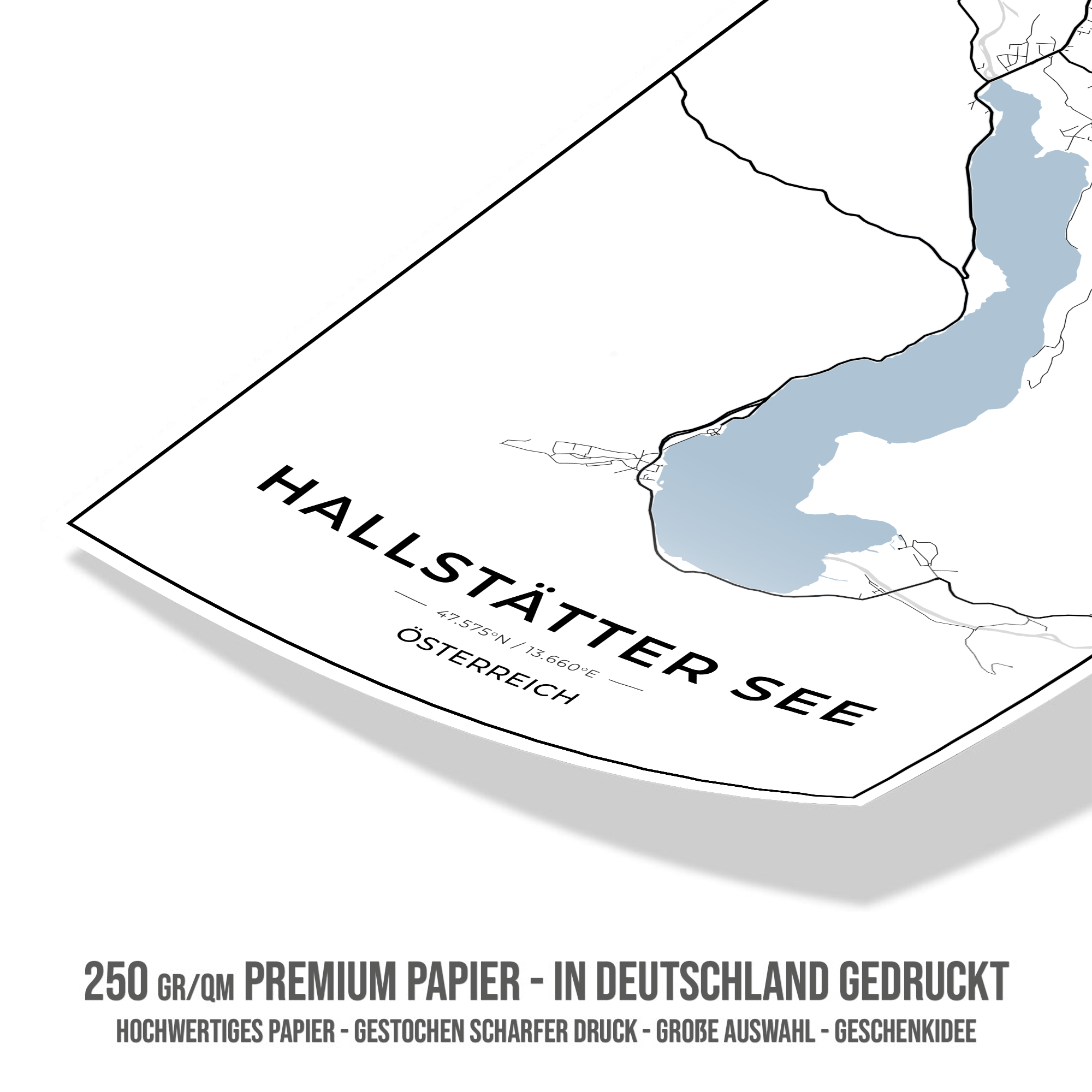 See Karten Poster - Hallstätter See