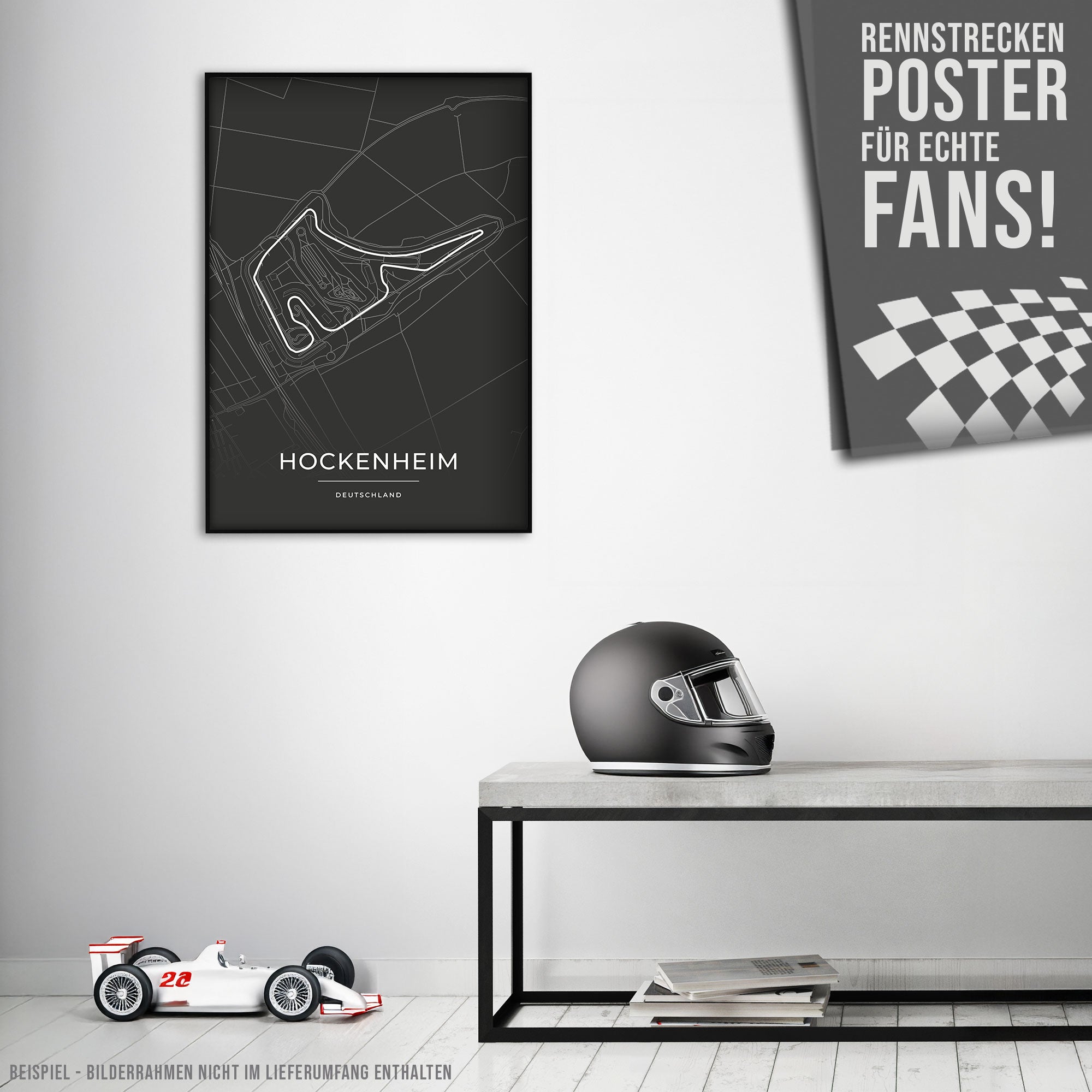 Rennstrecke Poster - Hockenheim - Motorsport Karte