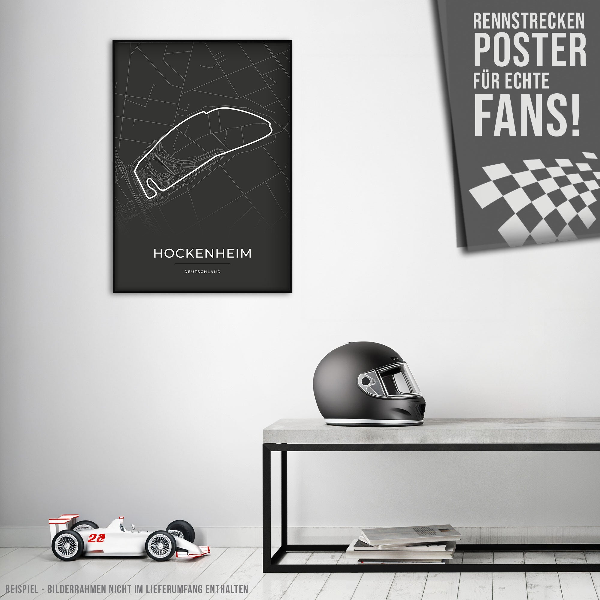 Rennstrecke Poster - Hockenheim (alte Strecke) - Motorsport Karte