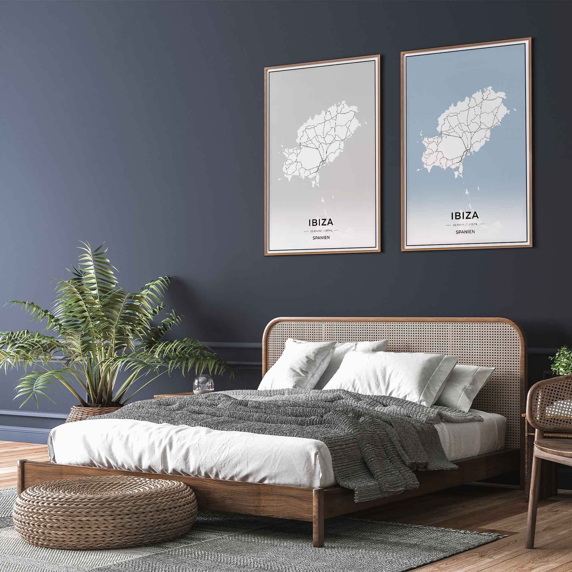 Insel Karten Poster - Ibiza