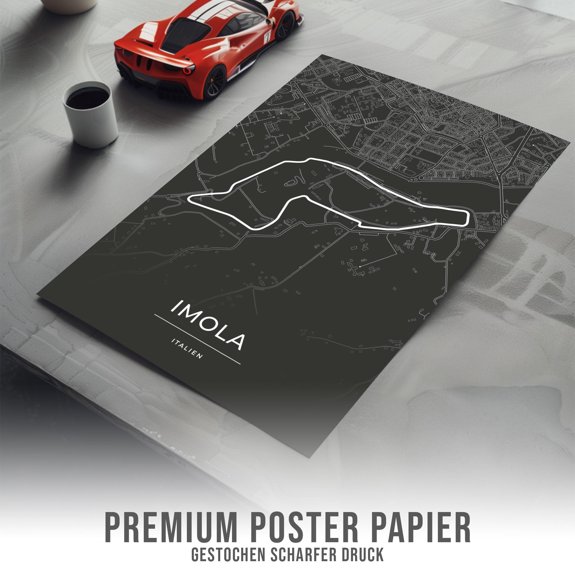 Rennstrecke Poster - Imola - Motorsport Karte