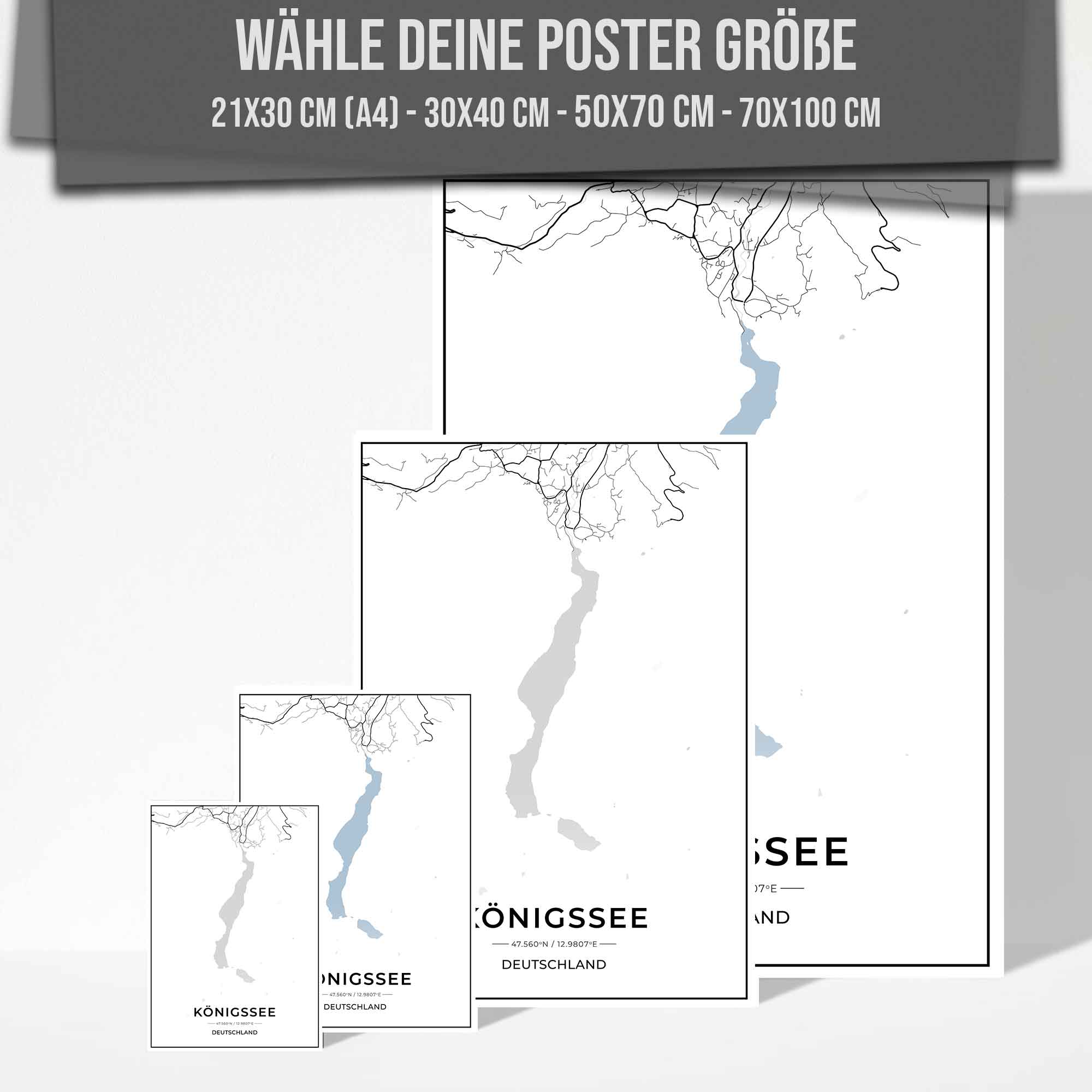 See Karten Poster - Königssee
