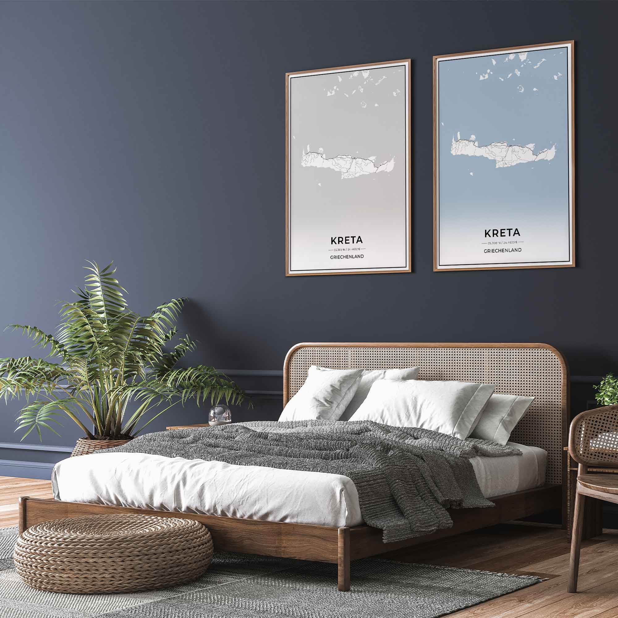 Insel Karten Poster - Kreta