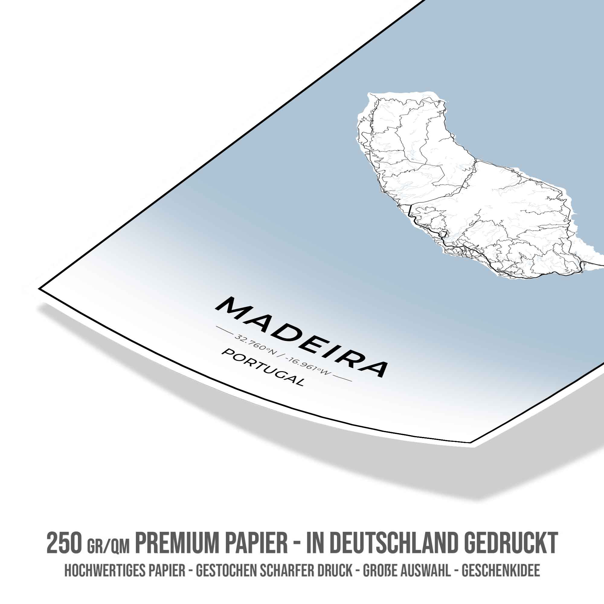 Insel Karten Poster - Madeira