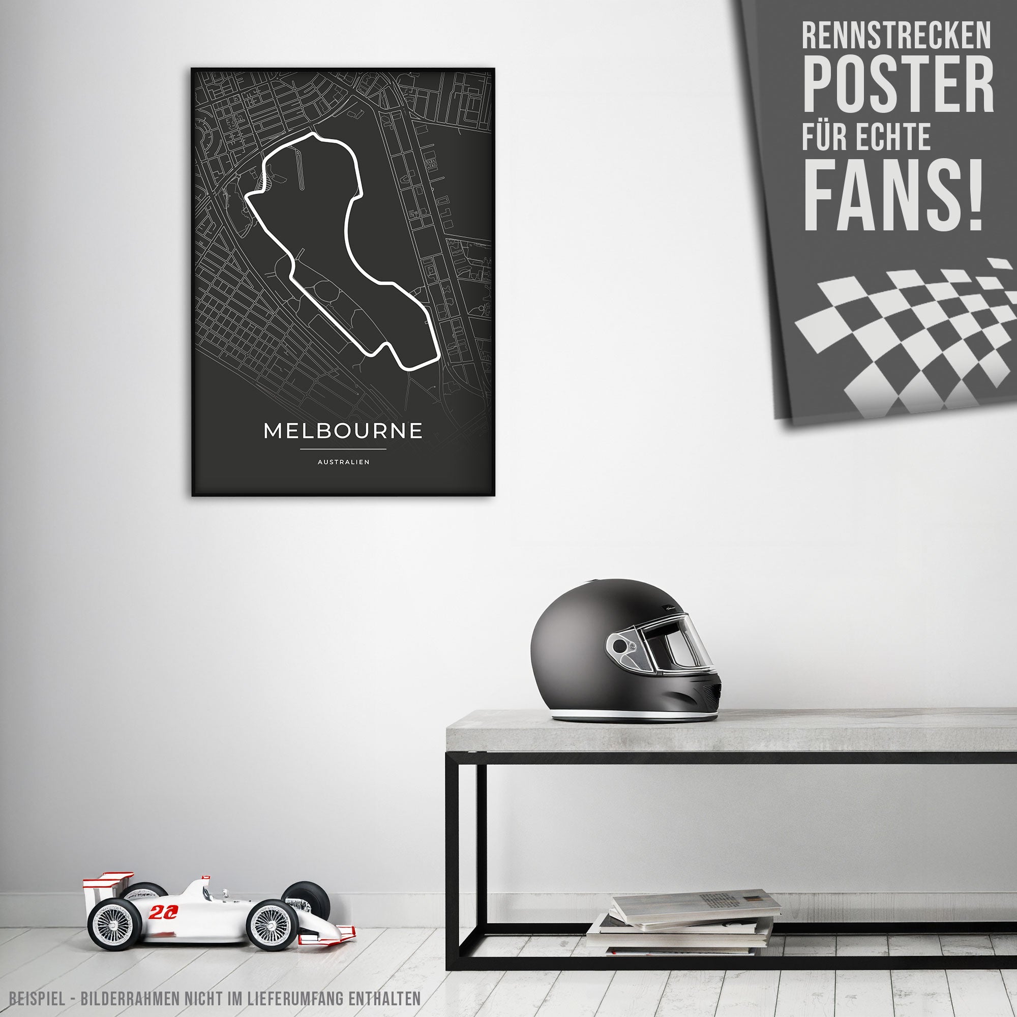 Rennstrecke Poster - Melbourne - Motorsport Karte
