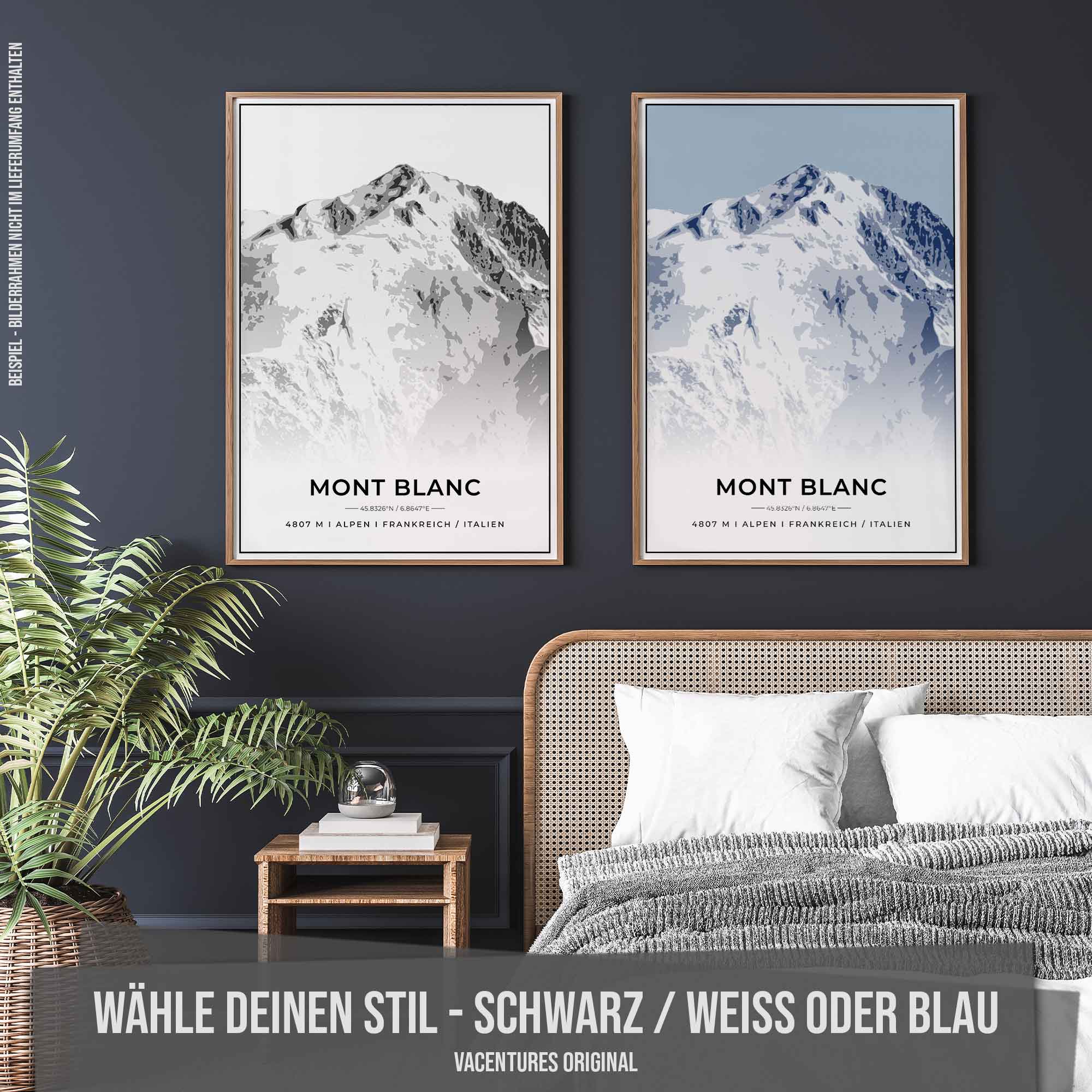 Berge Poster - Mont Blanc