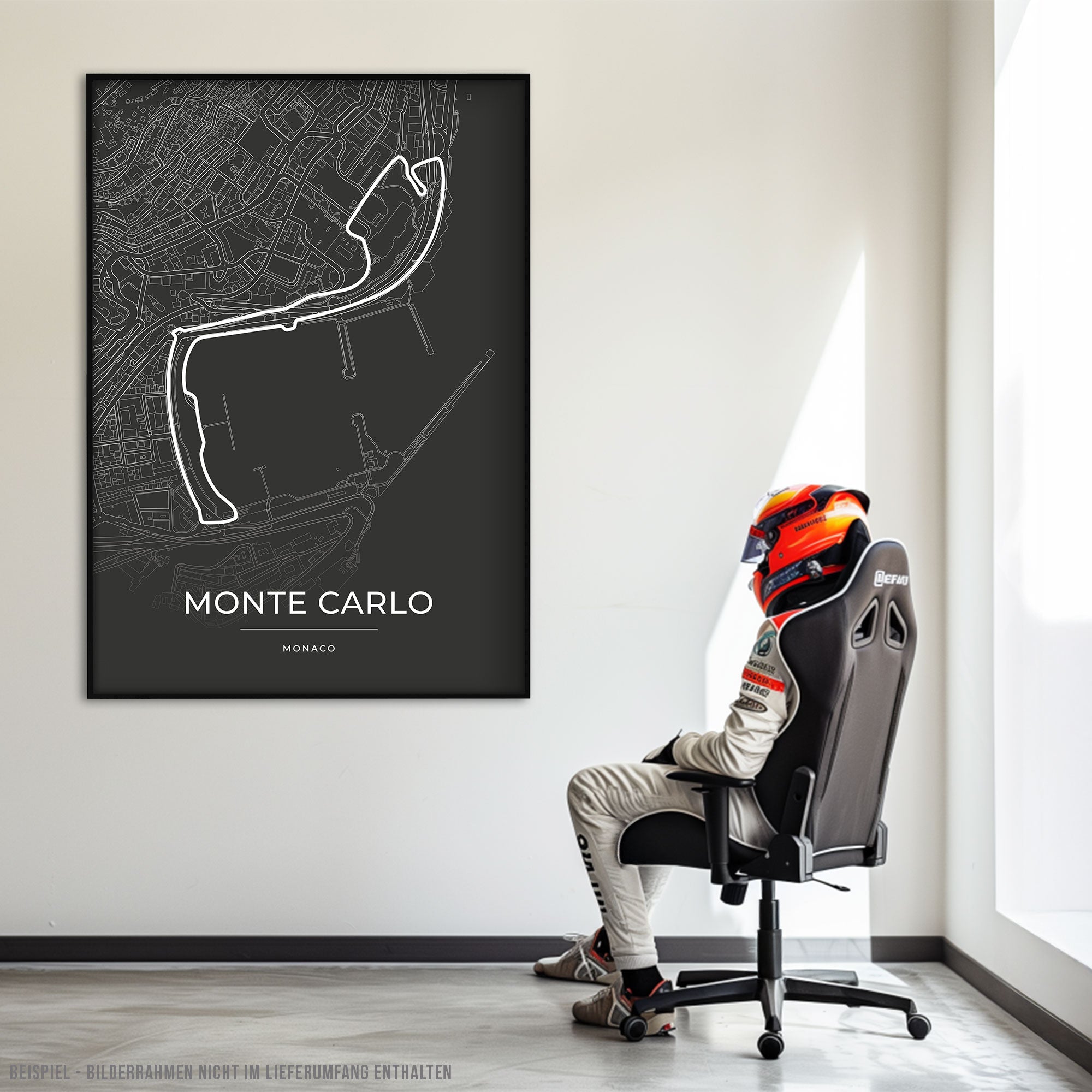 Rennstrecke Poster - Monaco Monte Carlo - Motorsport Karte