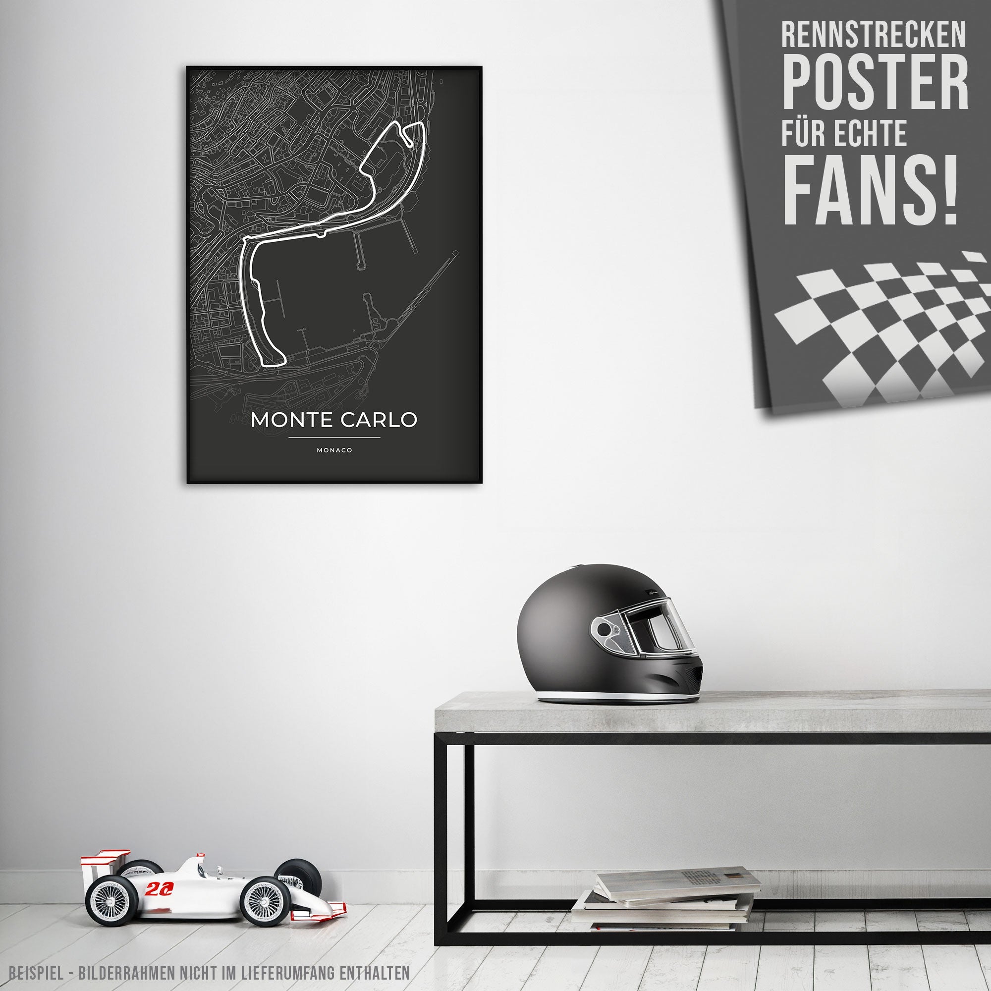 Rennstrecke Poster - Monaco Monte Carlo - Motorsport Karte