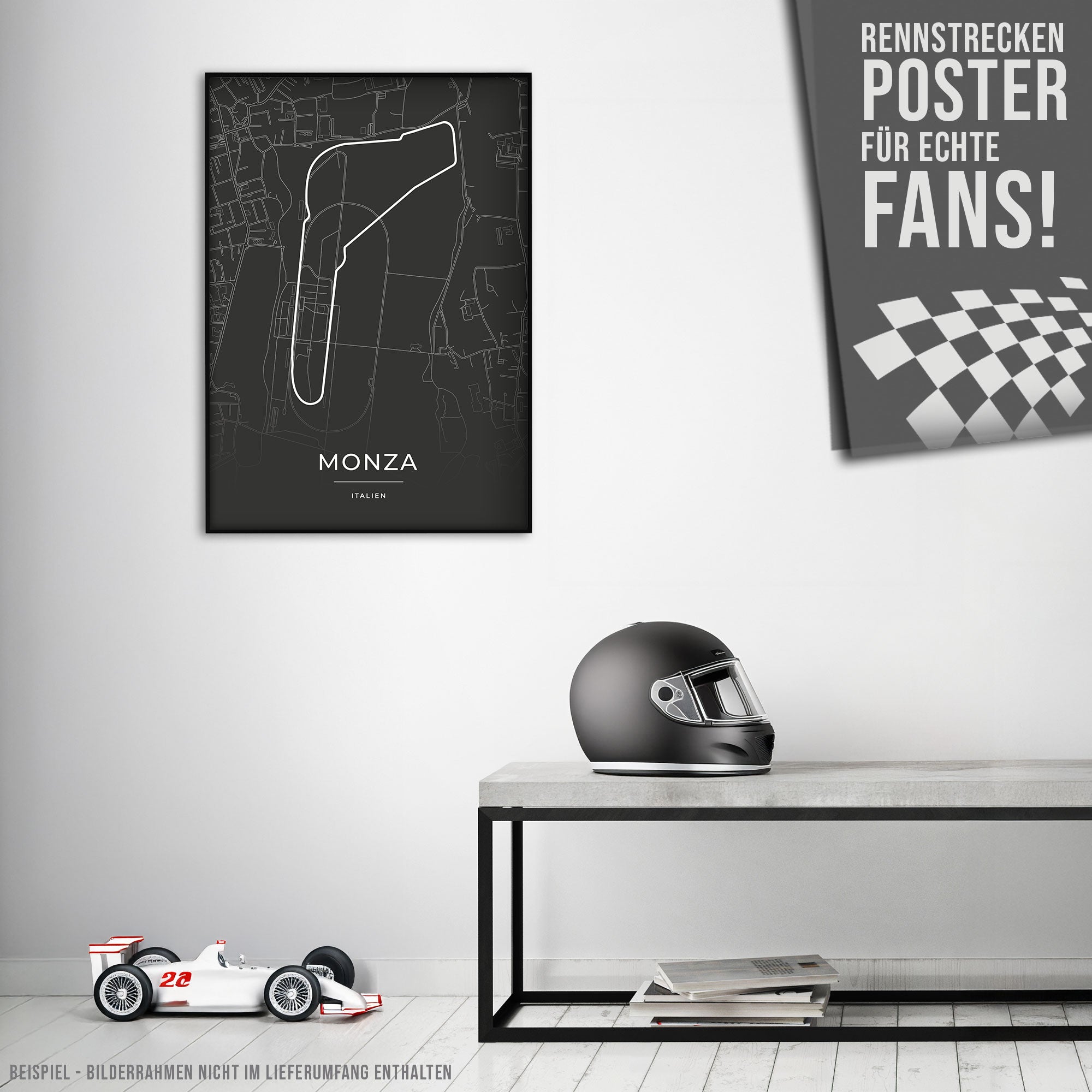 Rennstrecke Poster - Monza - Motorsport Karte