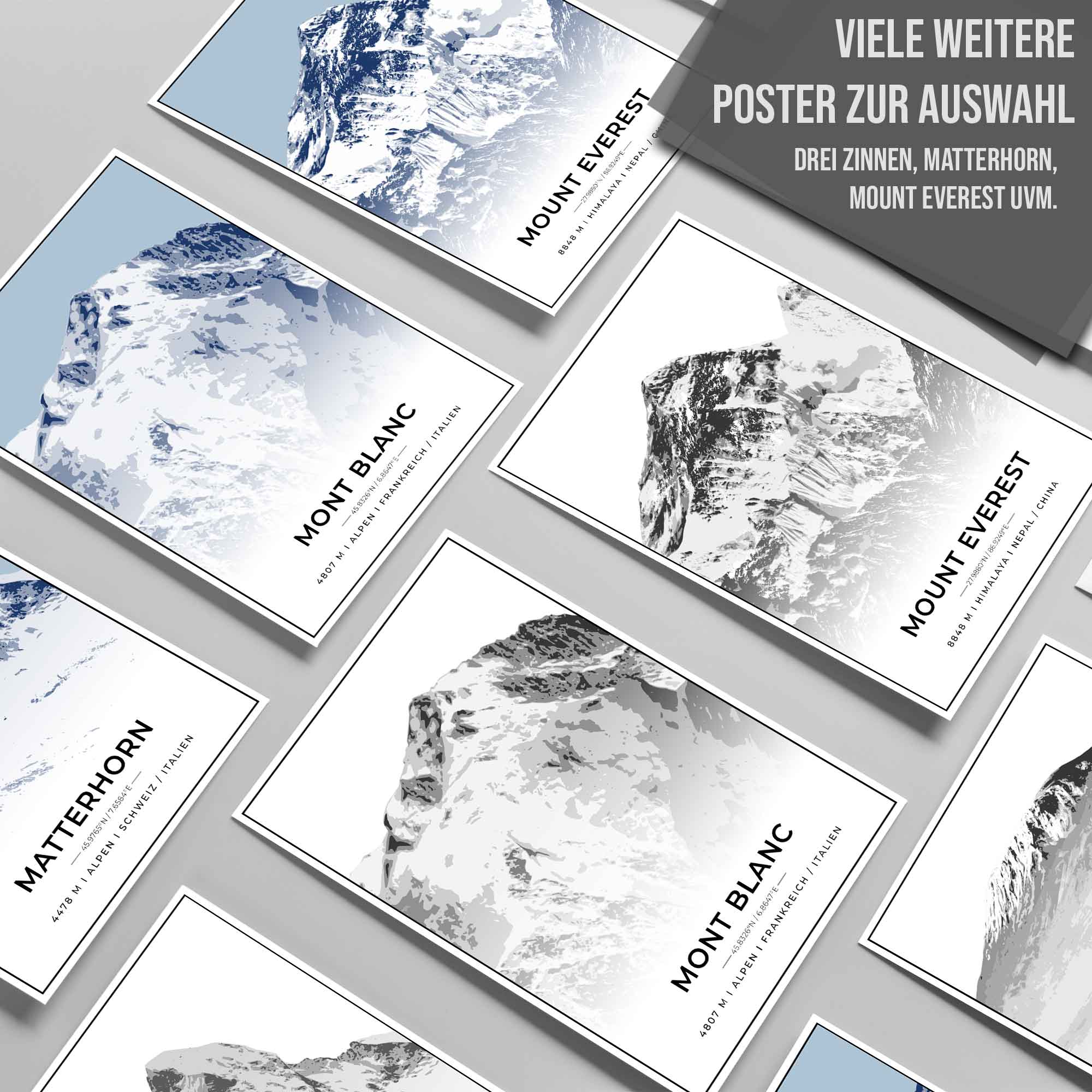 Berge Poster - Mont Blanc