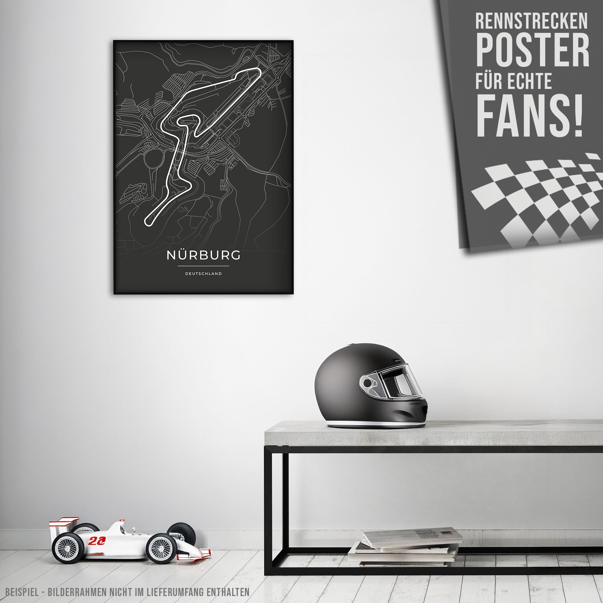 Rennstrecke Poster - Nürburg - Motorsport Karte