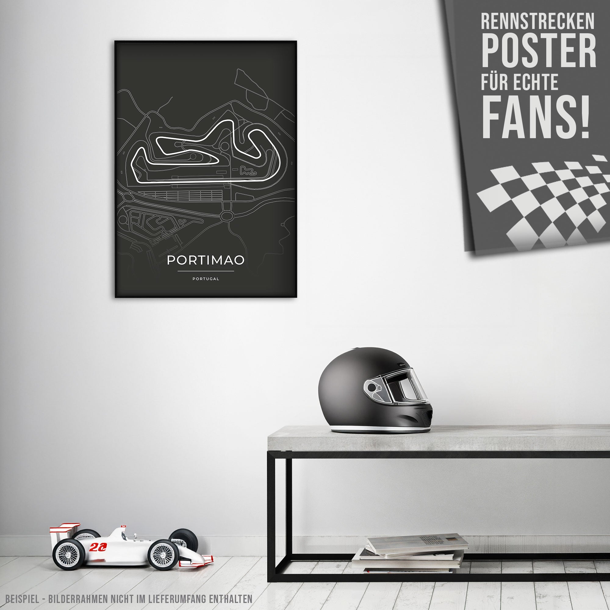 Rennstrecke Poster - Portimao - Motorsport Karte