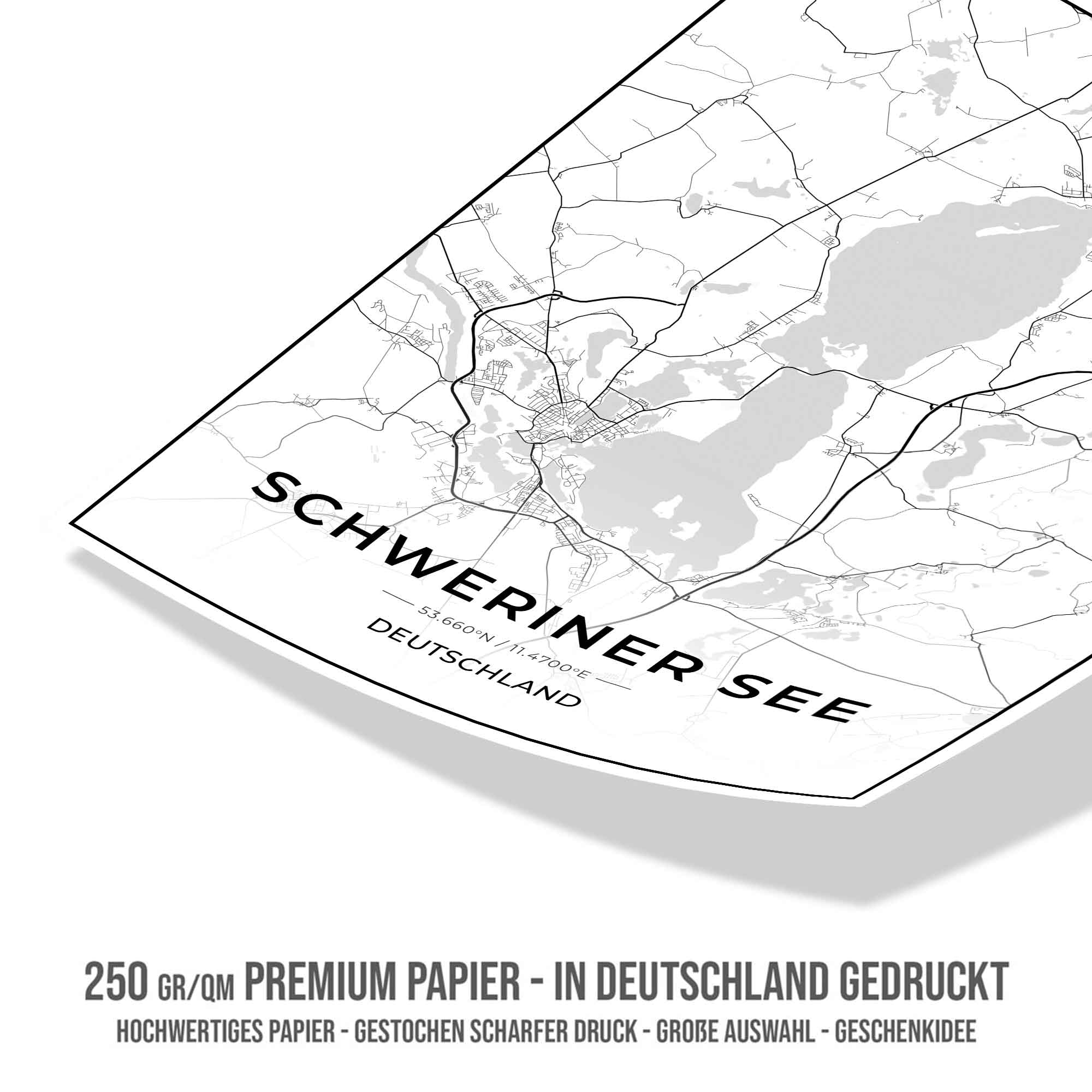See Karten Poster - Schweriner See
