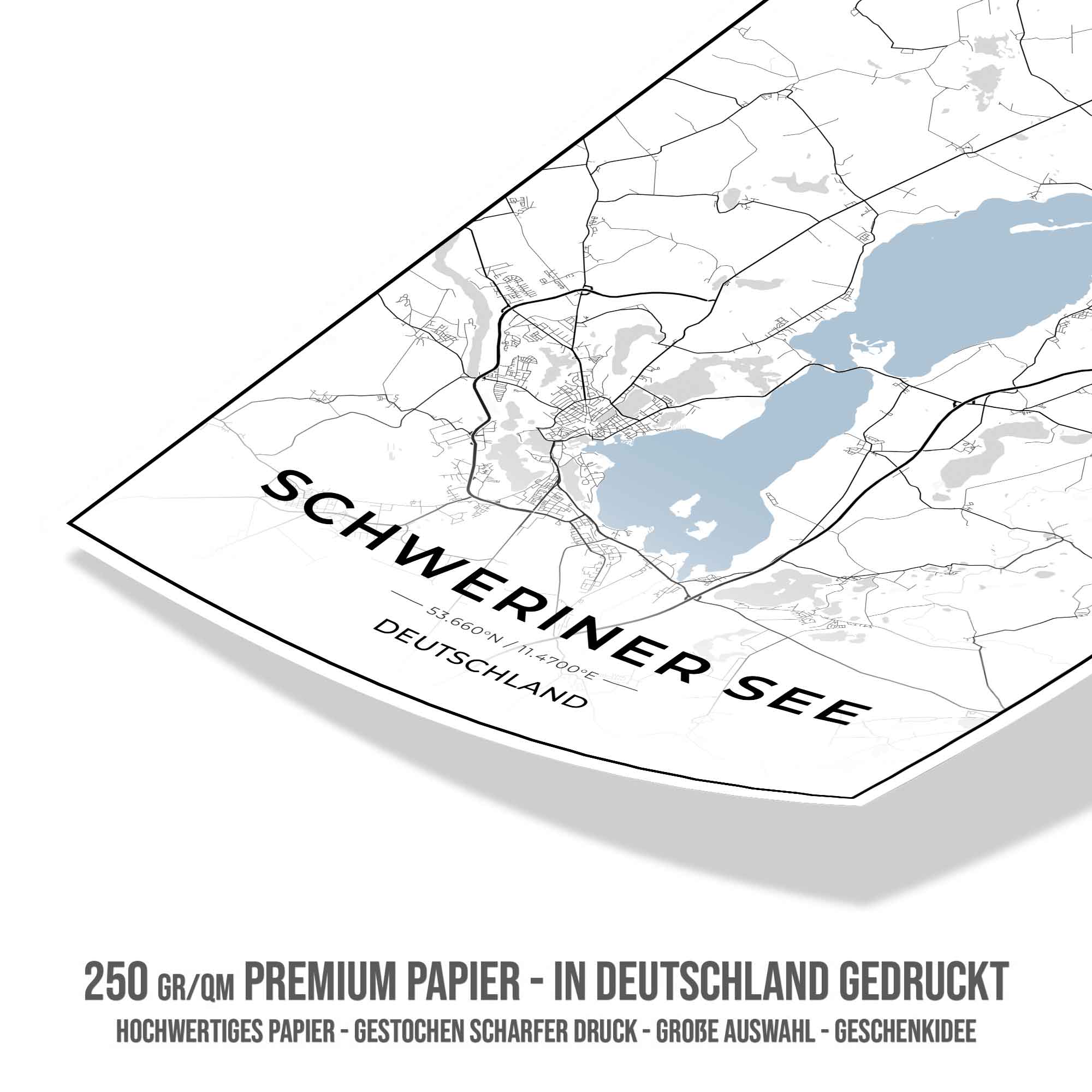See Karten Poster - Schweriner See