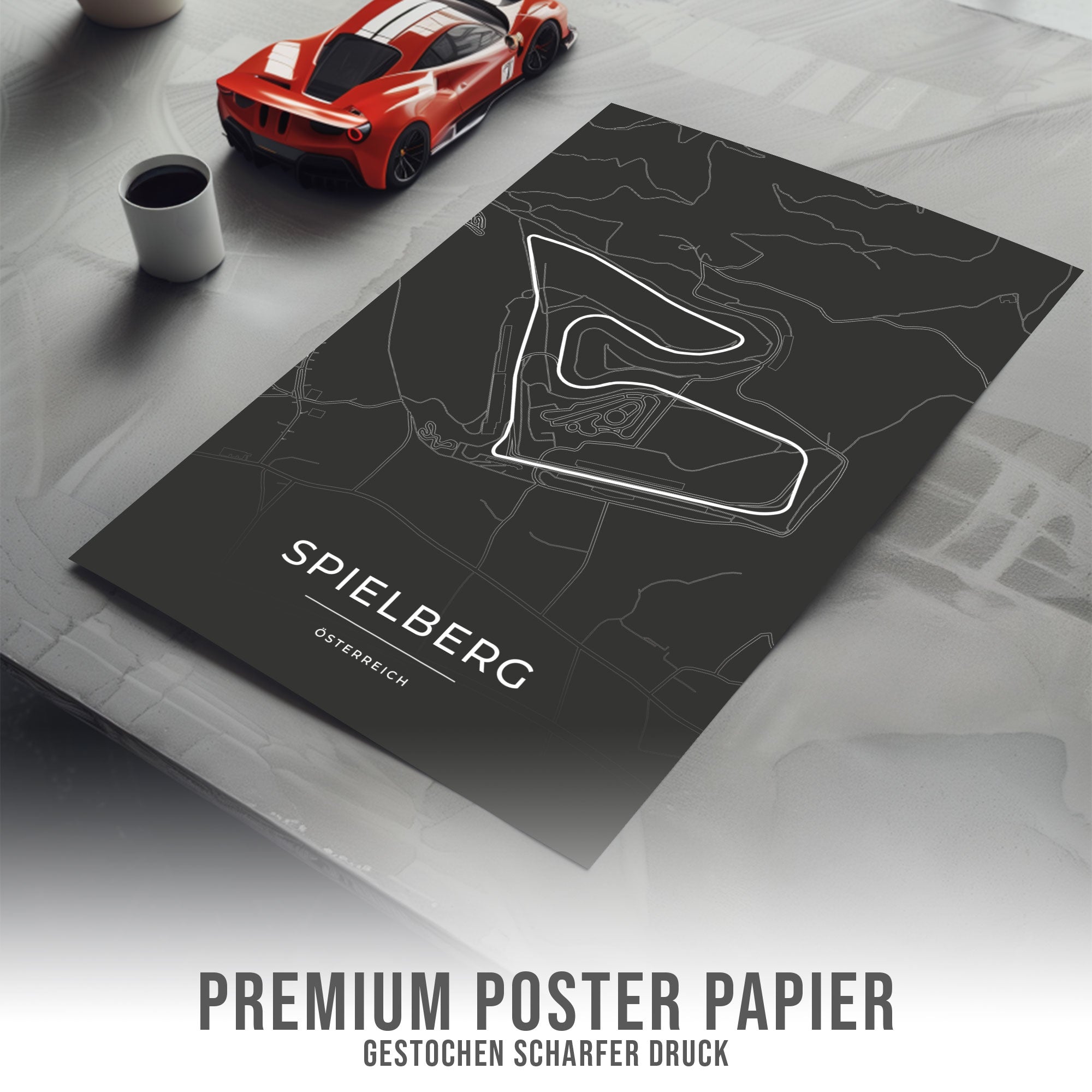 Rennstrecke Poster - Spielberg - Motorsport Karte