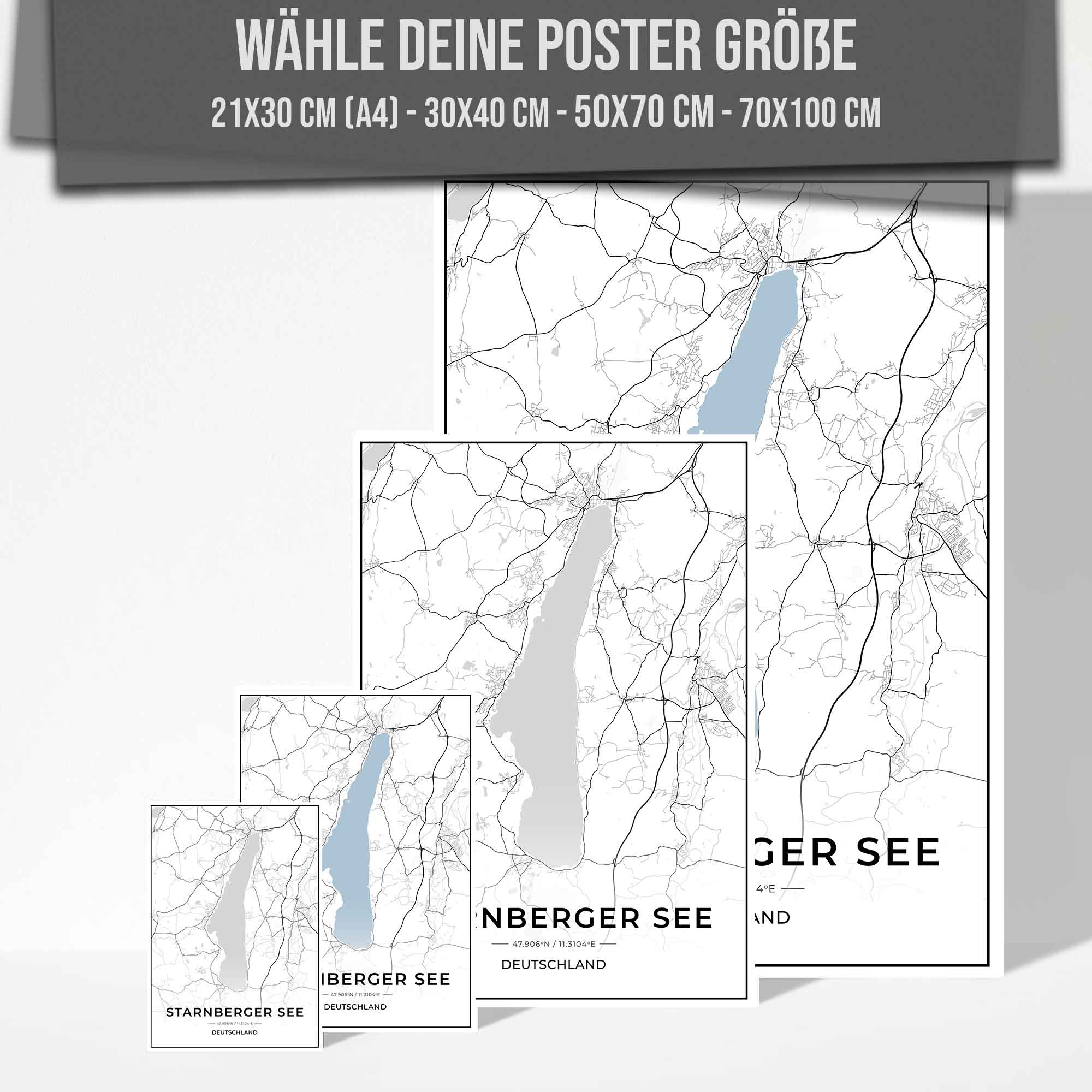 See Karten Poster - Starnberger See