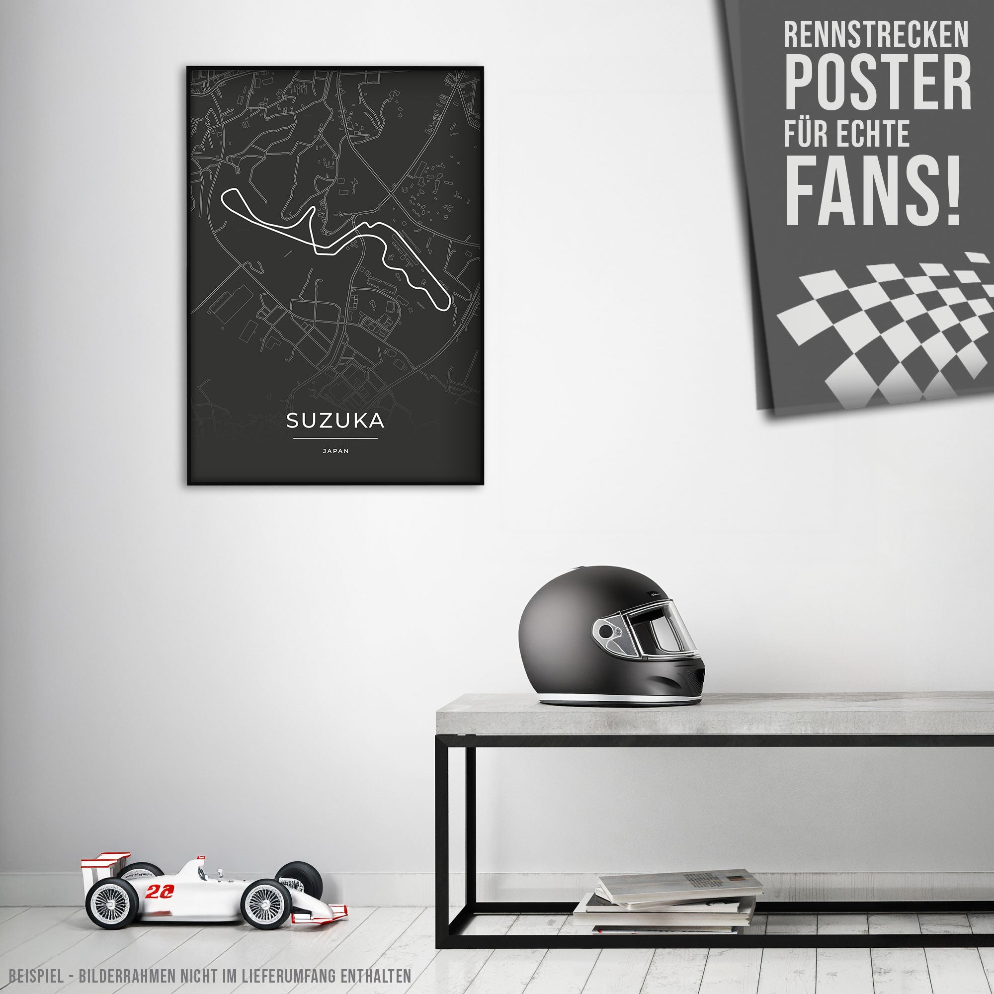 Rennstrecke Poster - Suzuka - Motorsport Karte