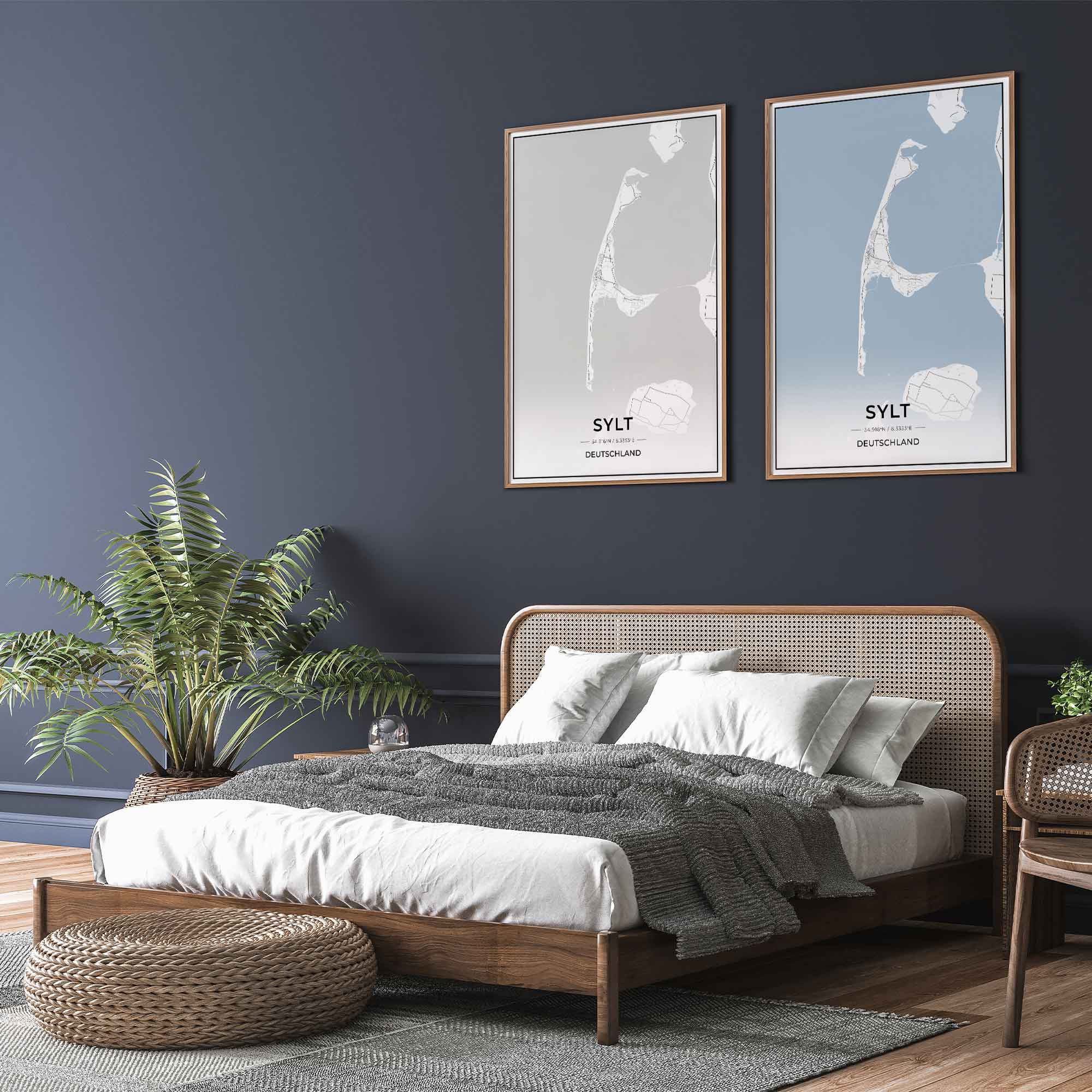 Insel Karten Poster - Sylt
