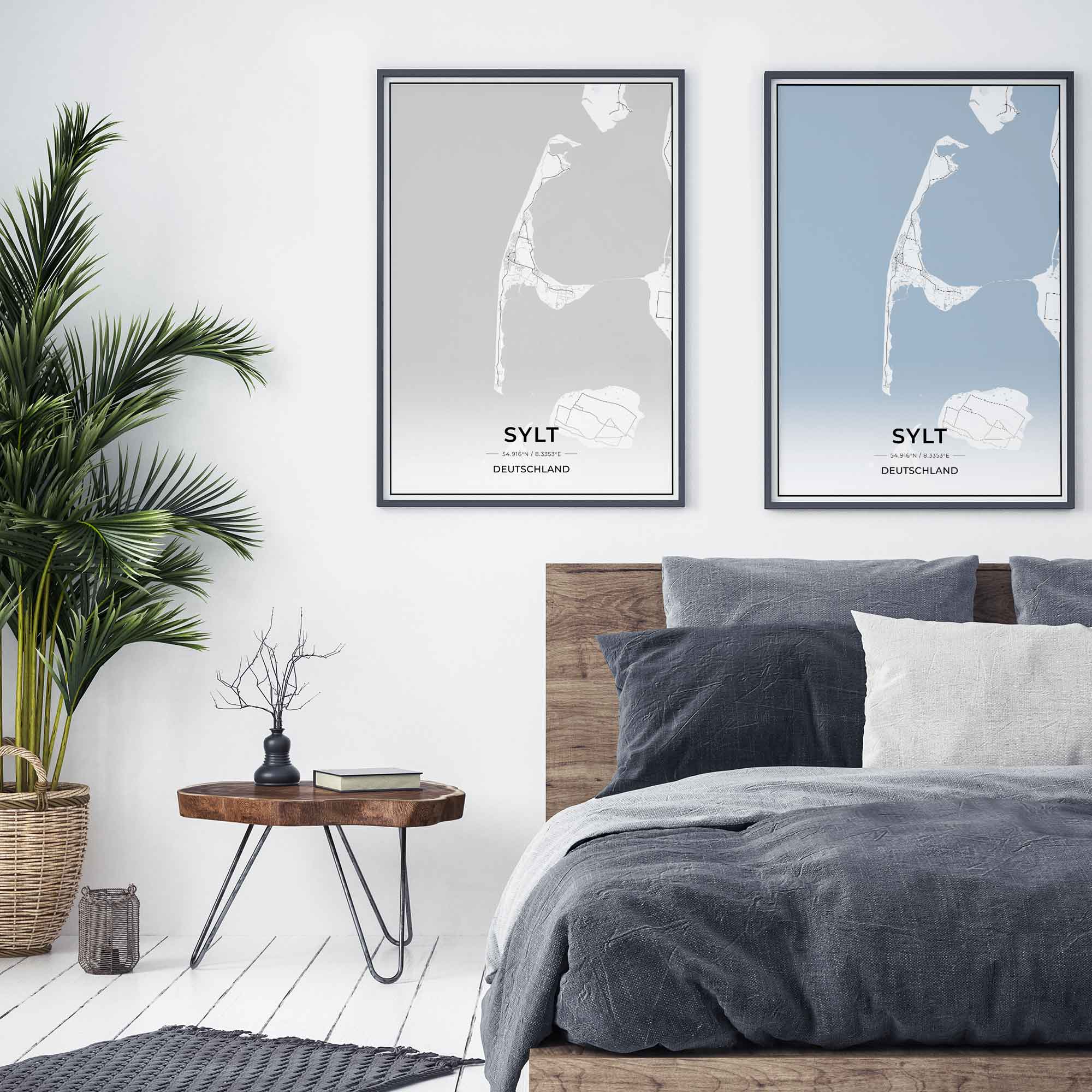 Insel Karten Poster - Sylt