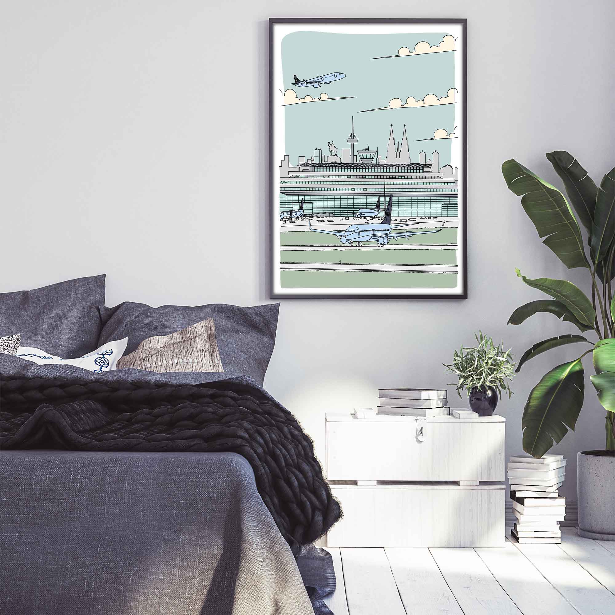 Flughafen Illustration - Köln