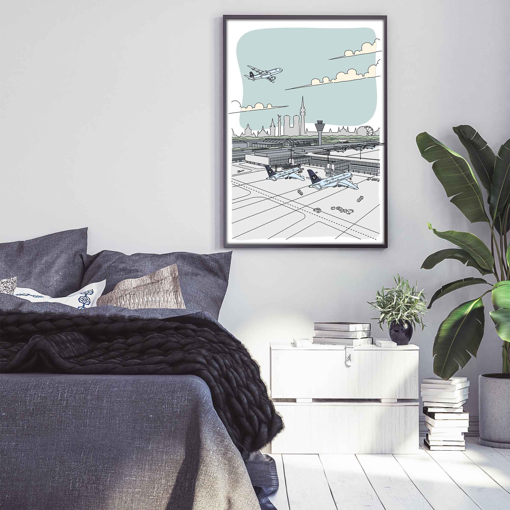 Flughafen Illustration - München