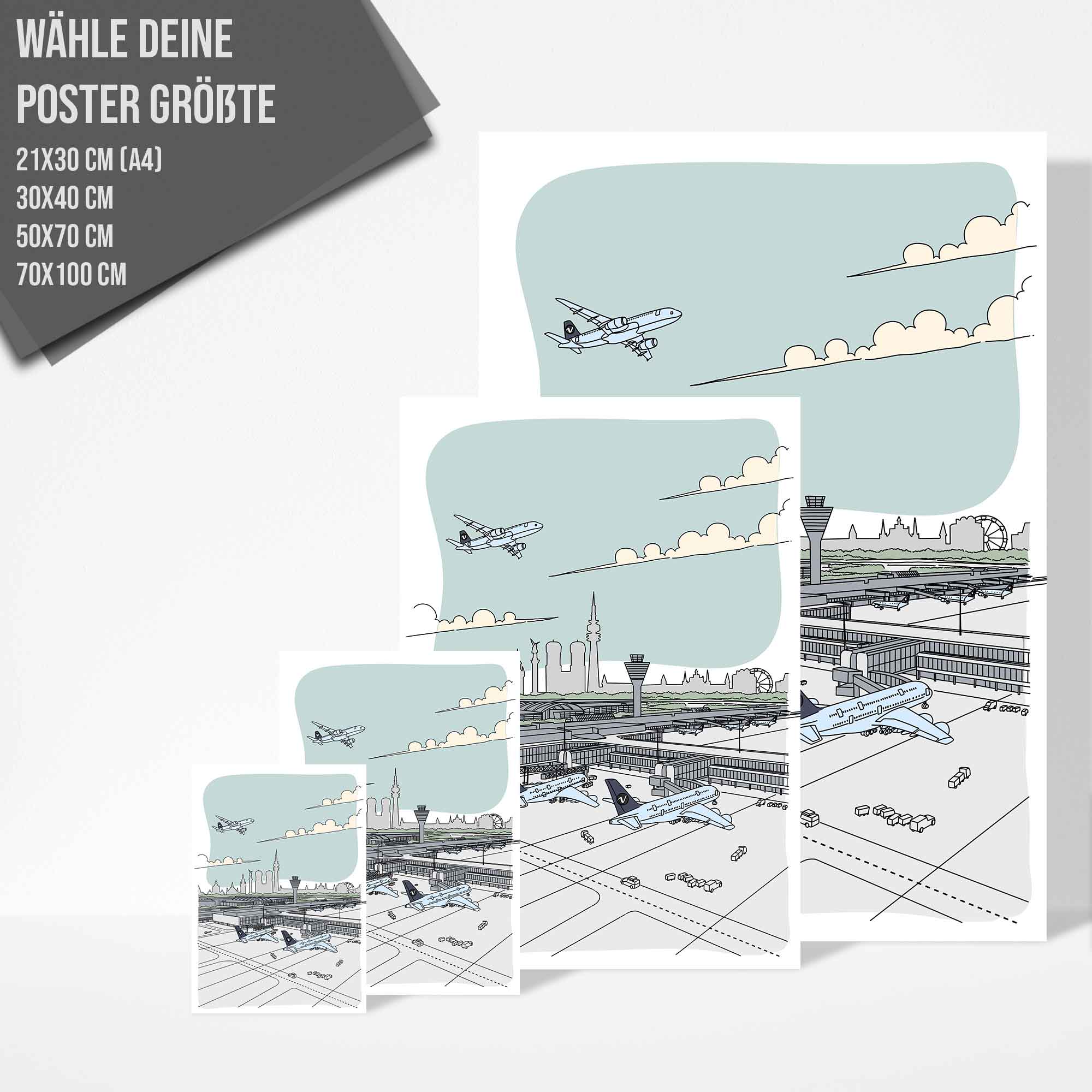 Flughafen Illustration - München