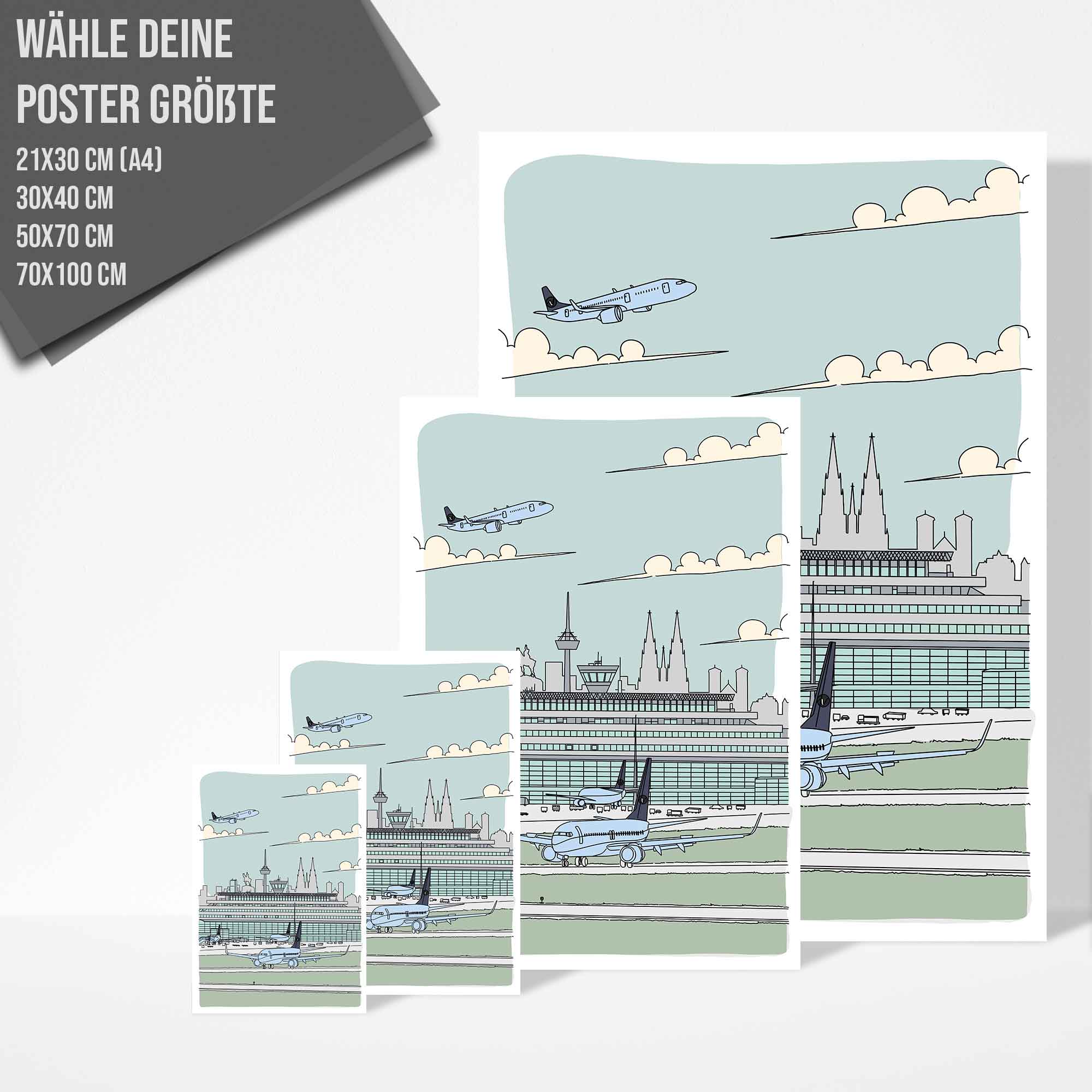 Flughafen Illustration - Köln