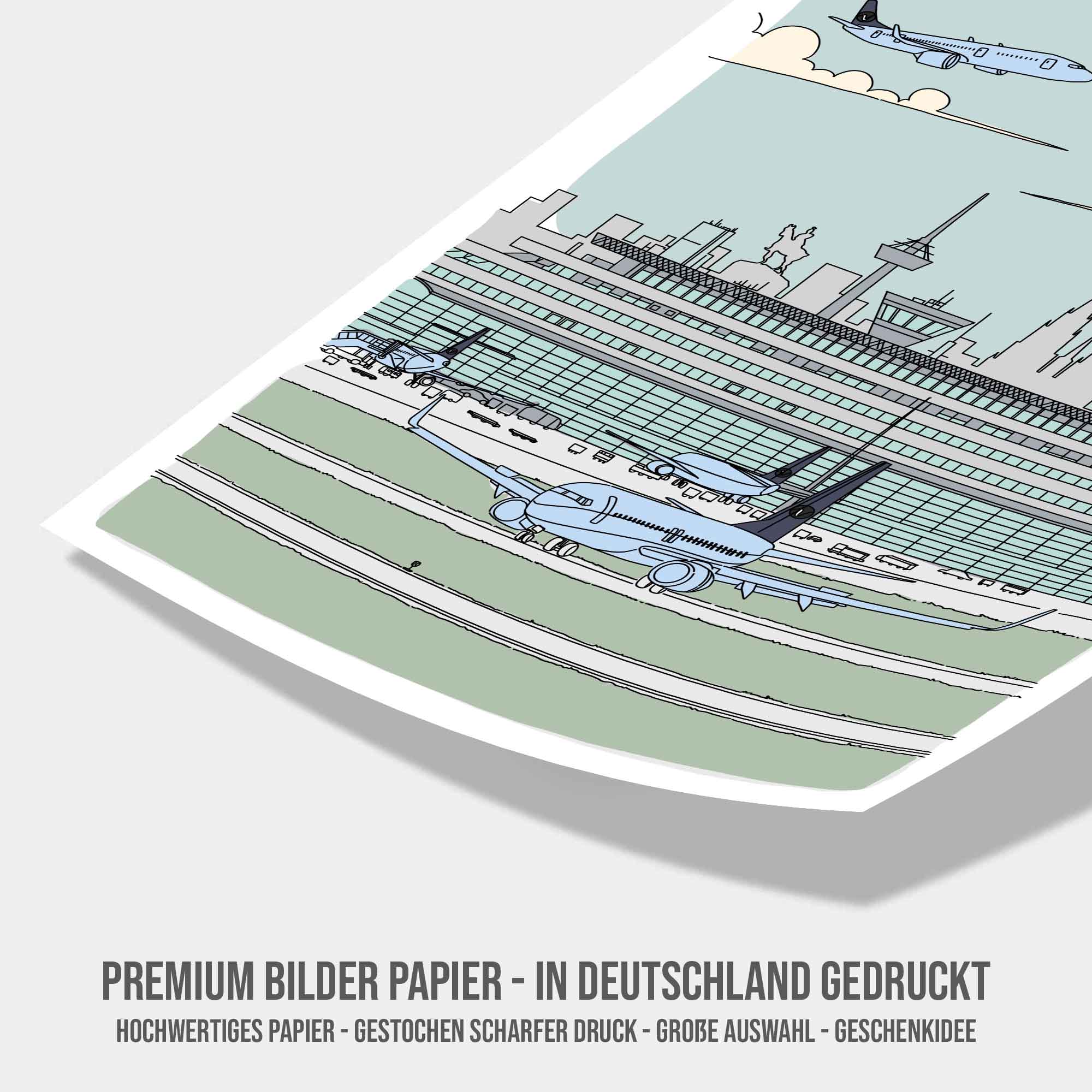 Flughafen Illustration - Köln