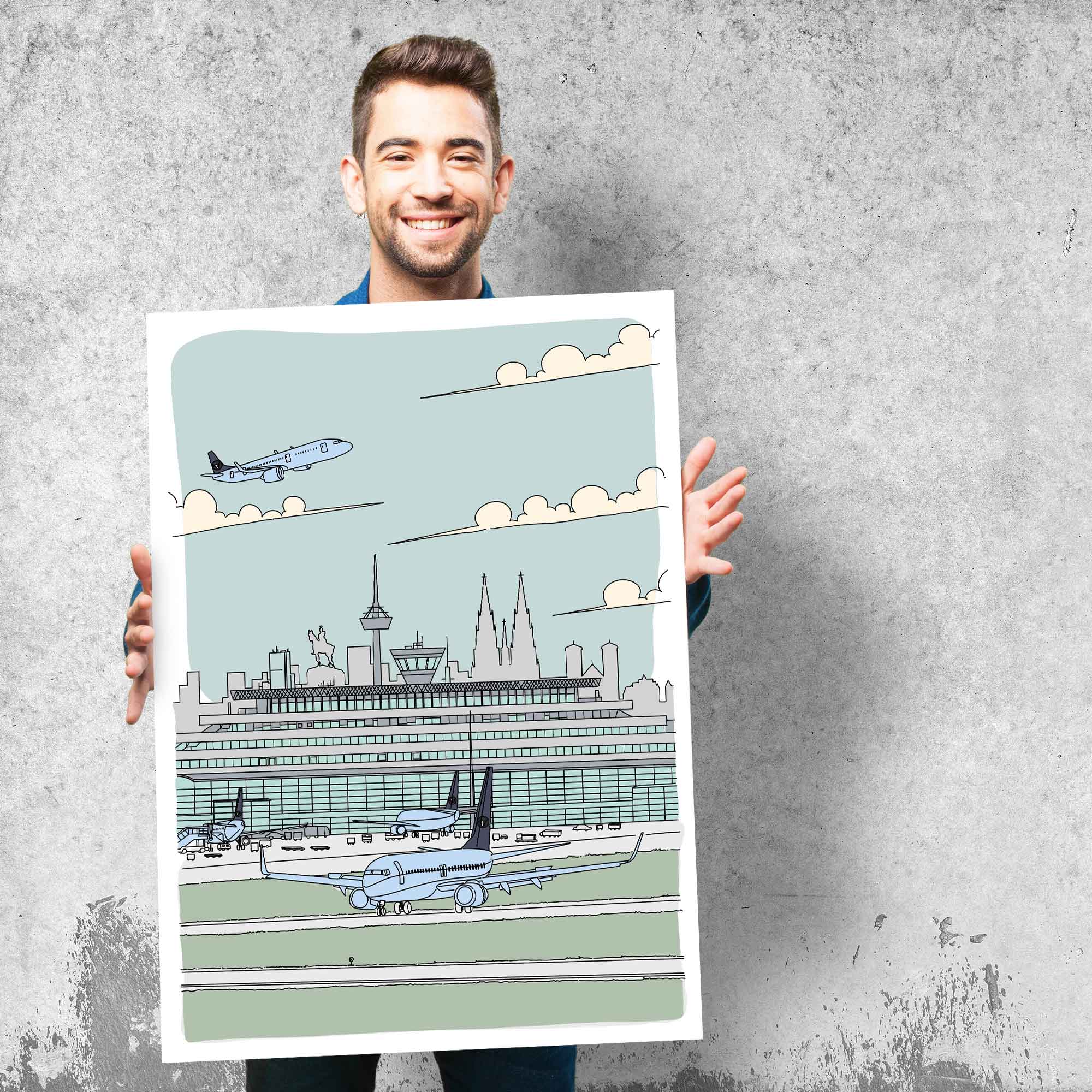 Flughafen Illustration - Köln
