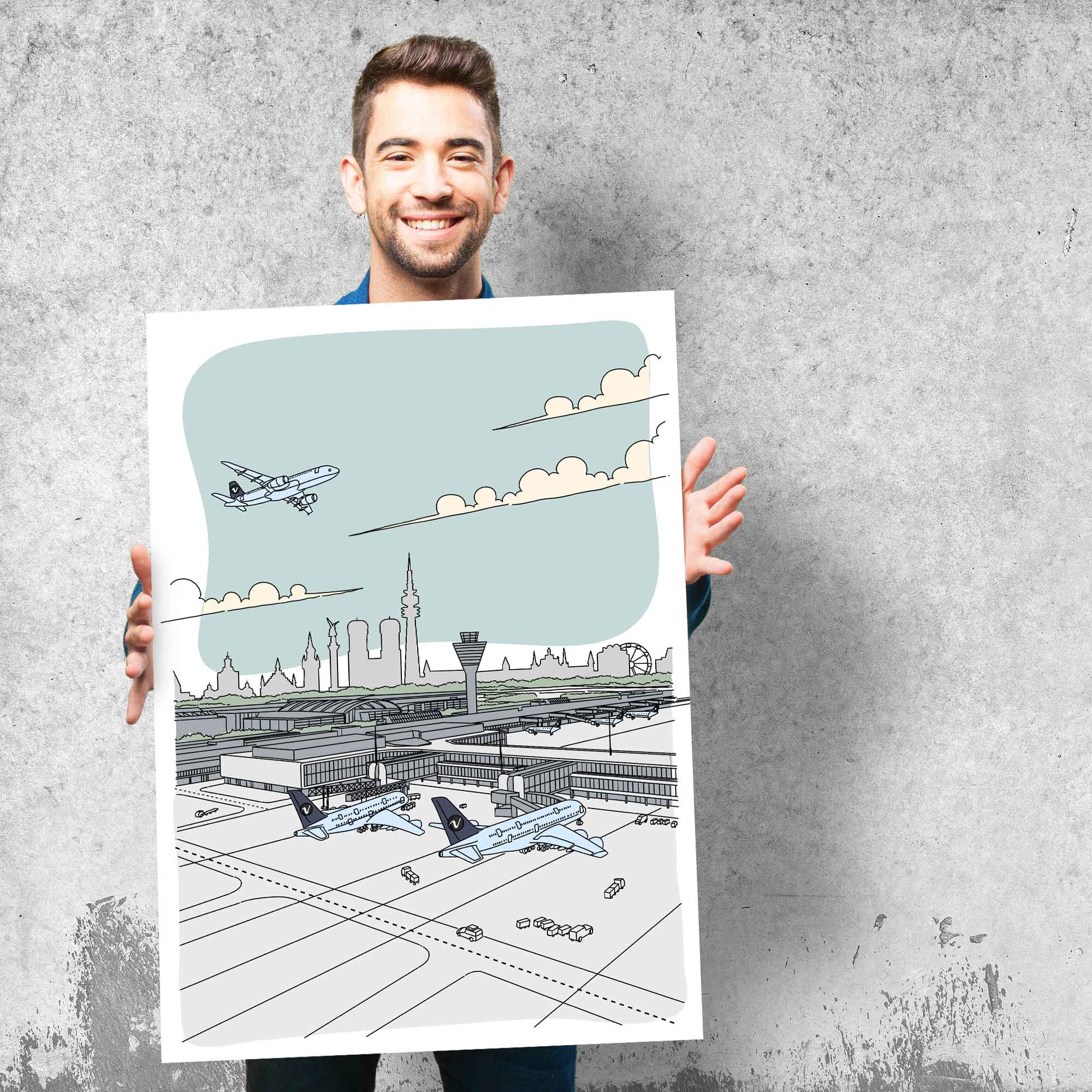 Flughafen Illustration - München
