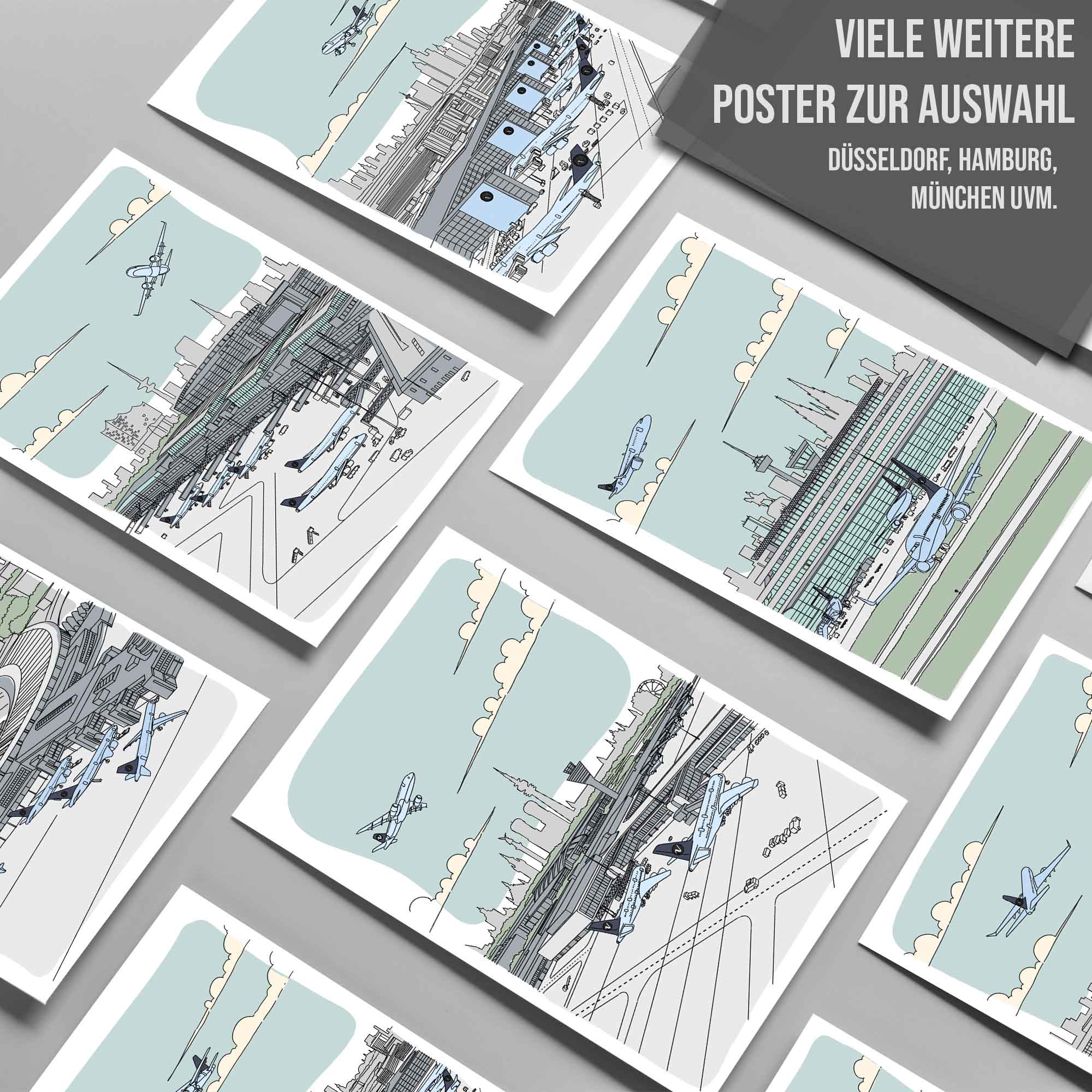 Flughafen Illustration - Köln