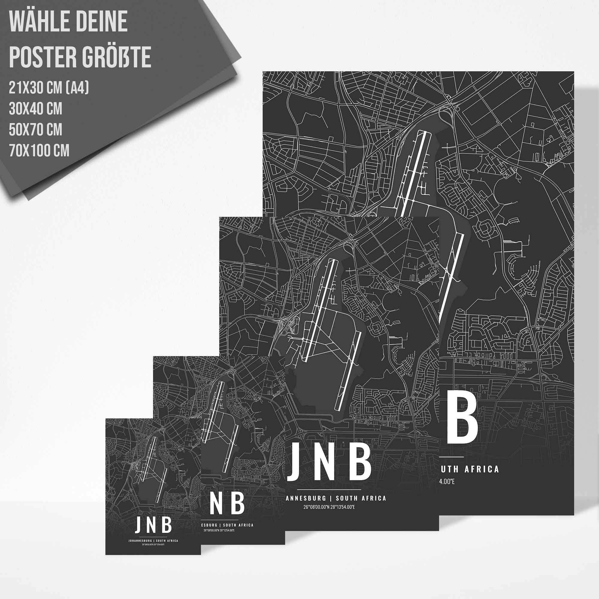 Flughafen Poster - JNB - Johannesburg