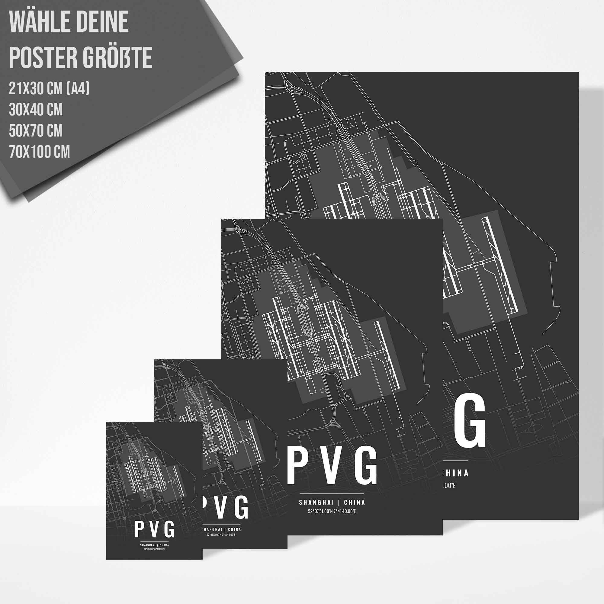 Flughafen Poster - PVG - Shanghai