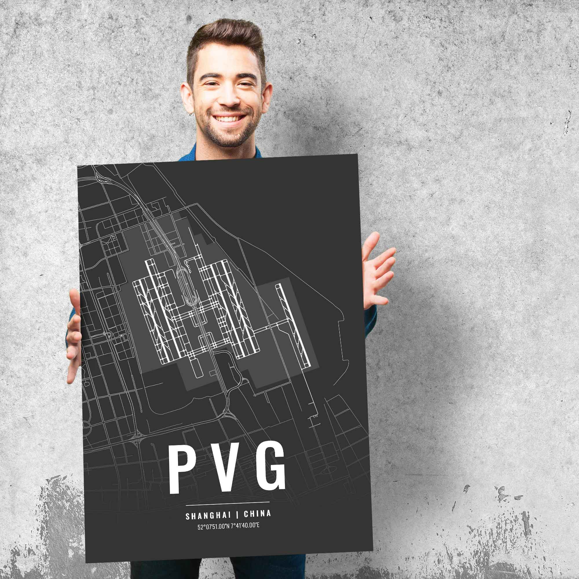 Flughafen Poster - PVG - Shanghai