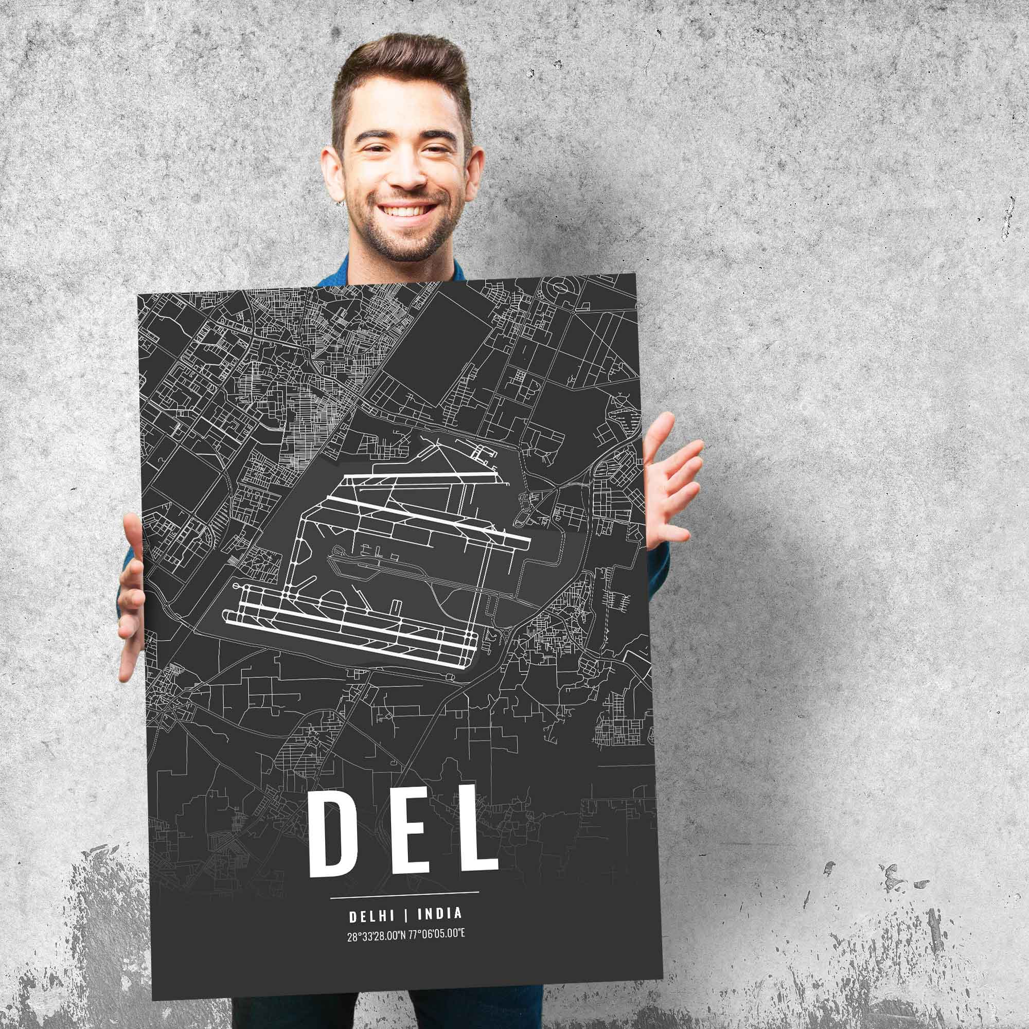 Flughafen Poster - DEL - Delhi
