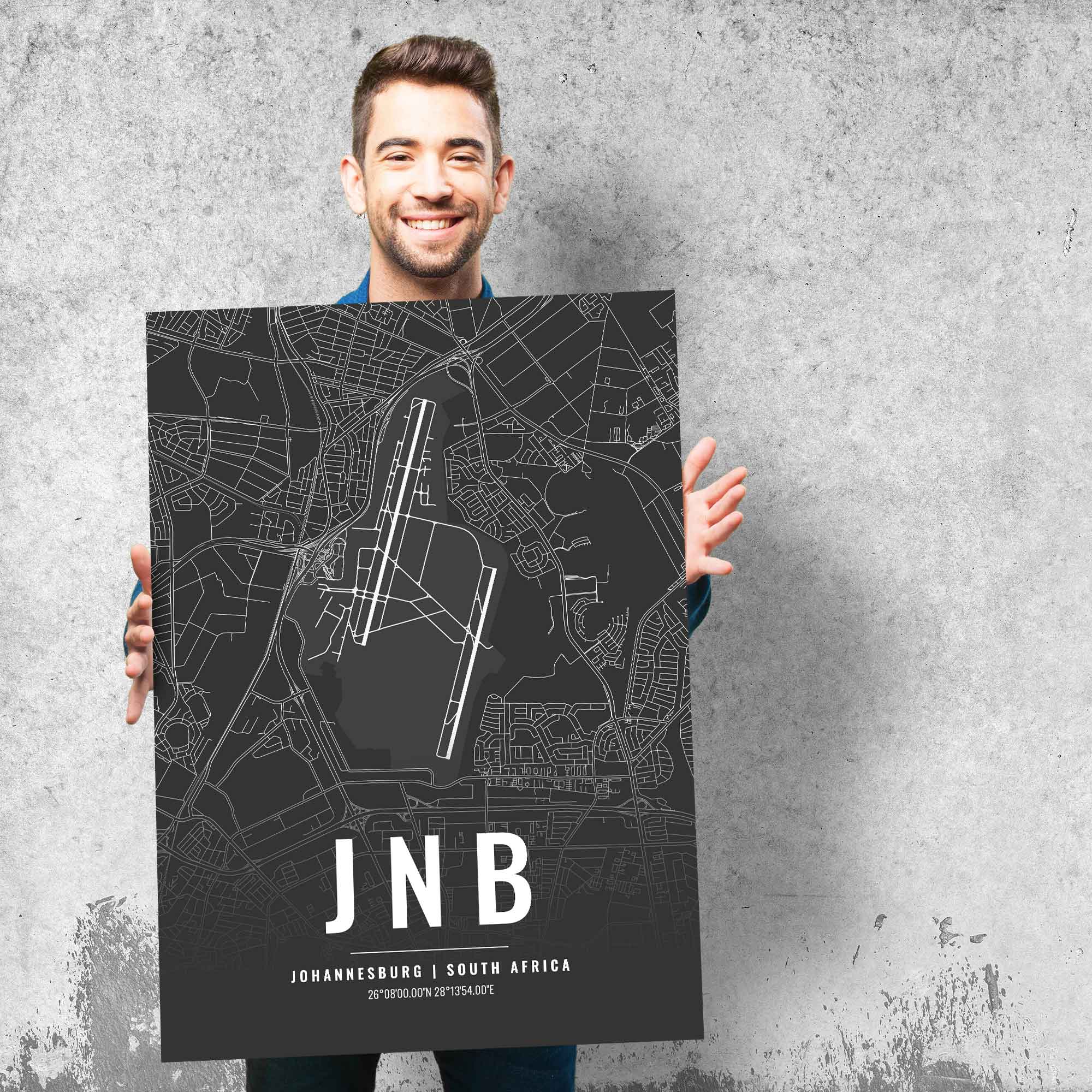 Flughafen Poster - JNB - Johannesburg